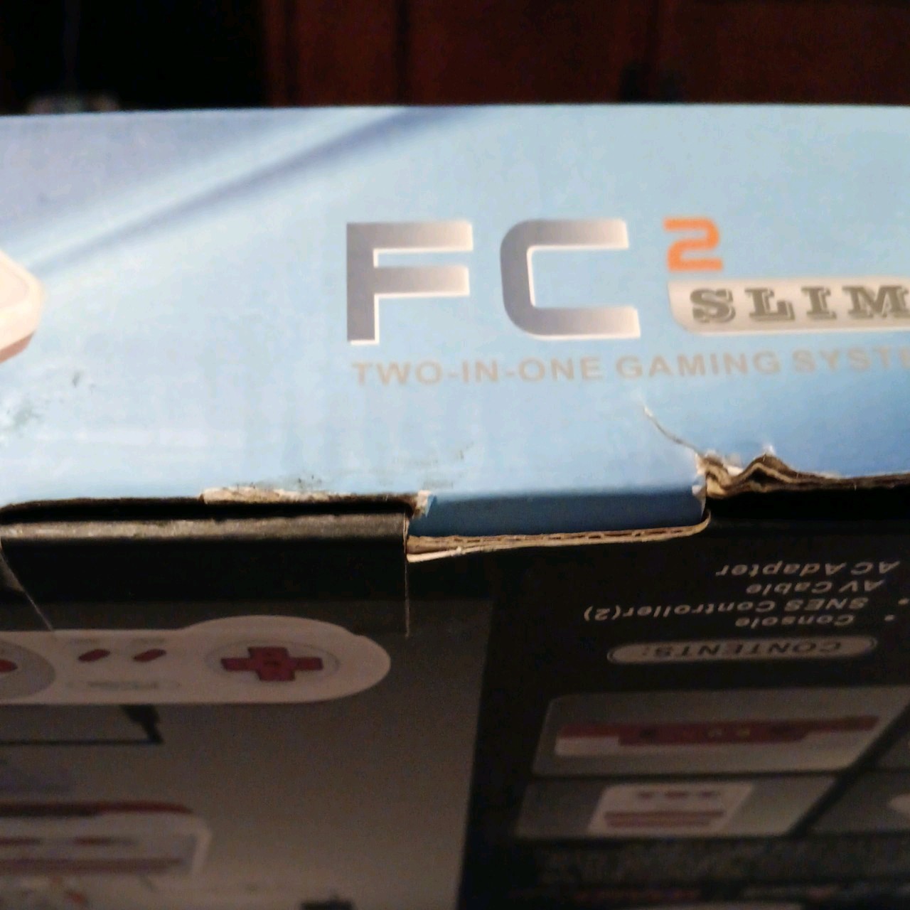 YOBO FC2 SLIM 2 in 1 Gaming System. Plays Nintendo NES and SNES cartridges