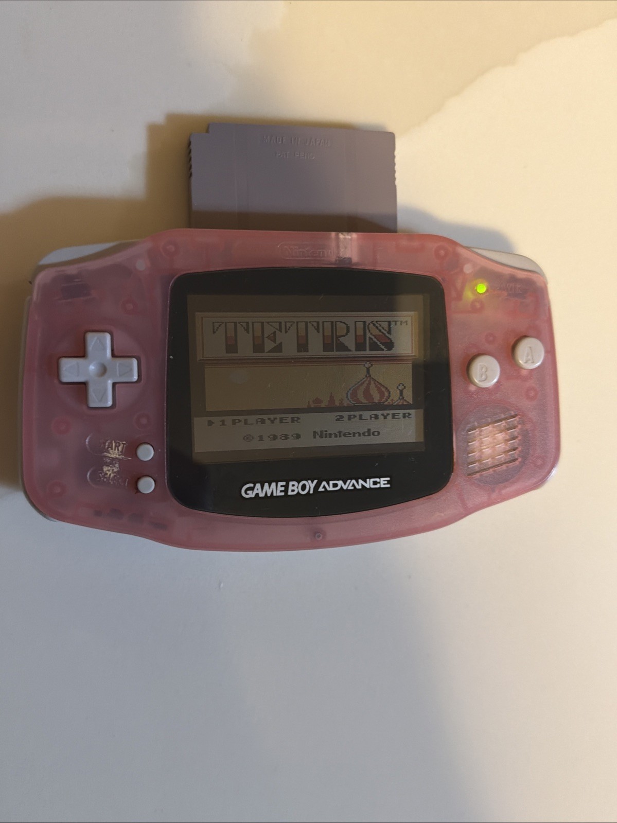Nintendo Game Boy Advance 32MB Handheld System Fuchsia Pink Tetris Not Included