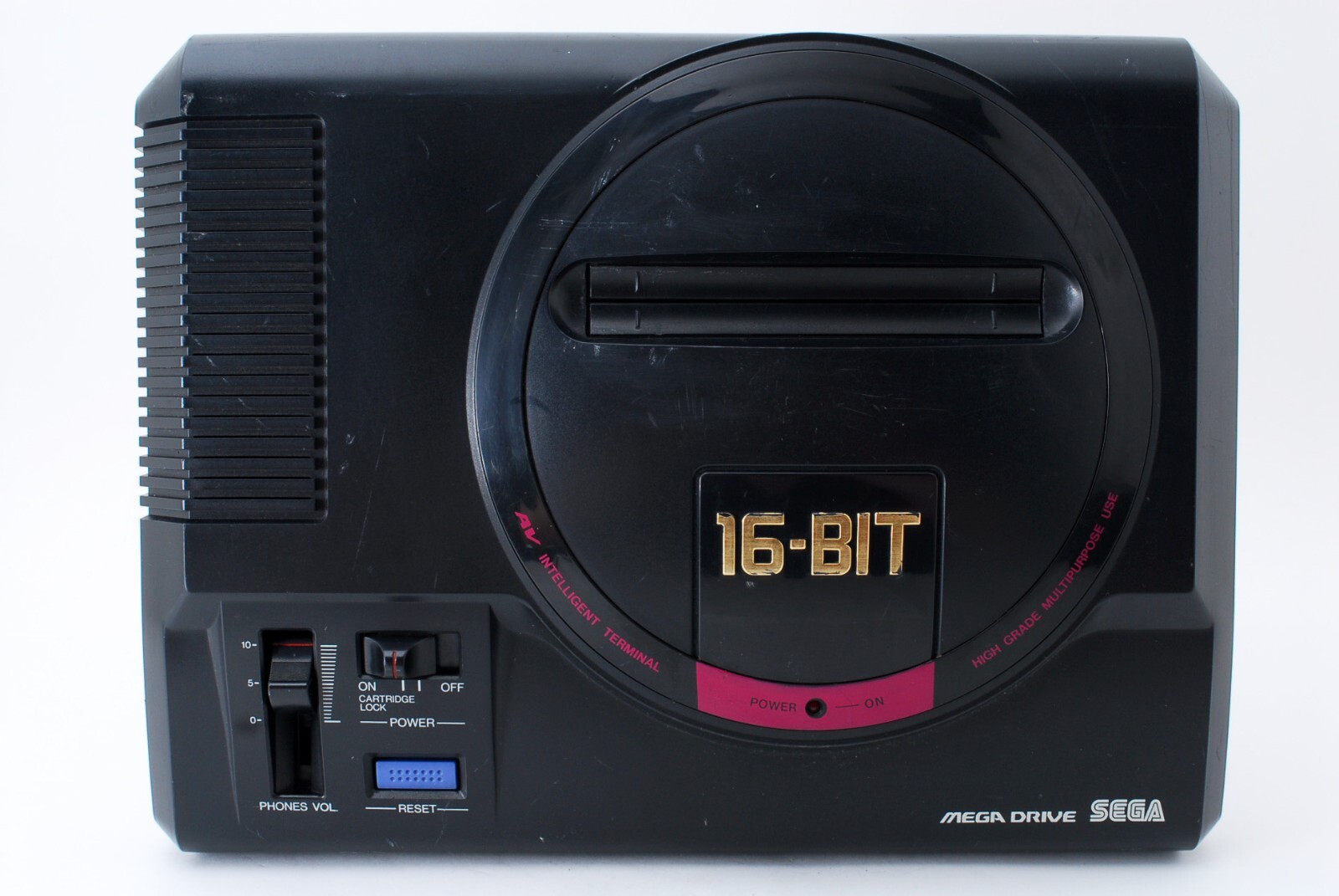 Sega Genesis Mega Drive MD Console HAA-2510 Black w/Out Run Set Tested Japan JP