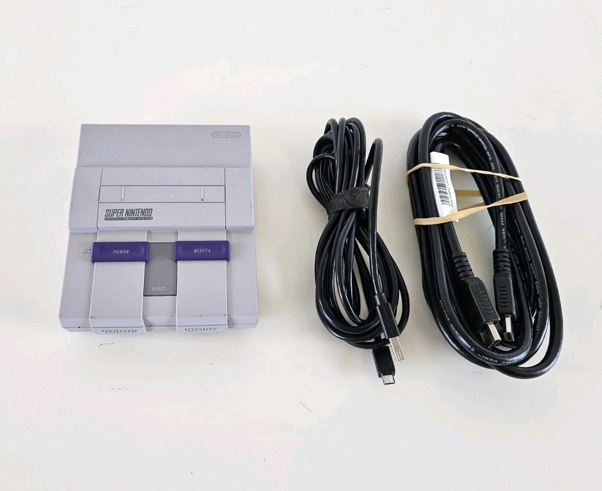 Nintendo Super NES Classic Edition Control Deck CLV-201 & Cords Tested