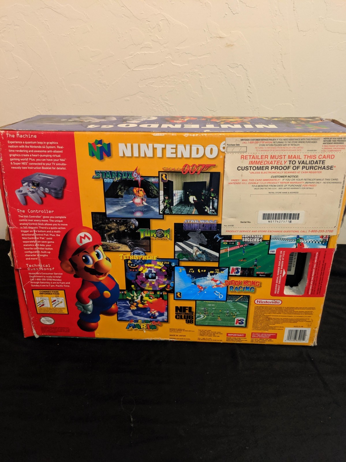 Nintendo 64 Video Game Console N64 Console INCLUDES ORIGINAL BOX