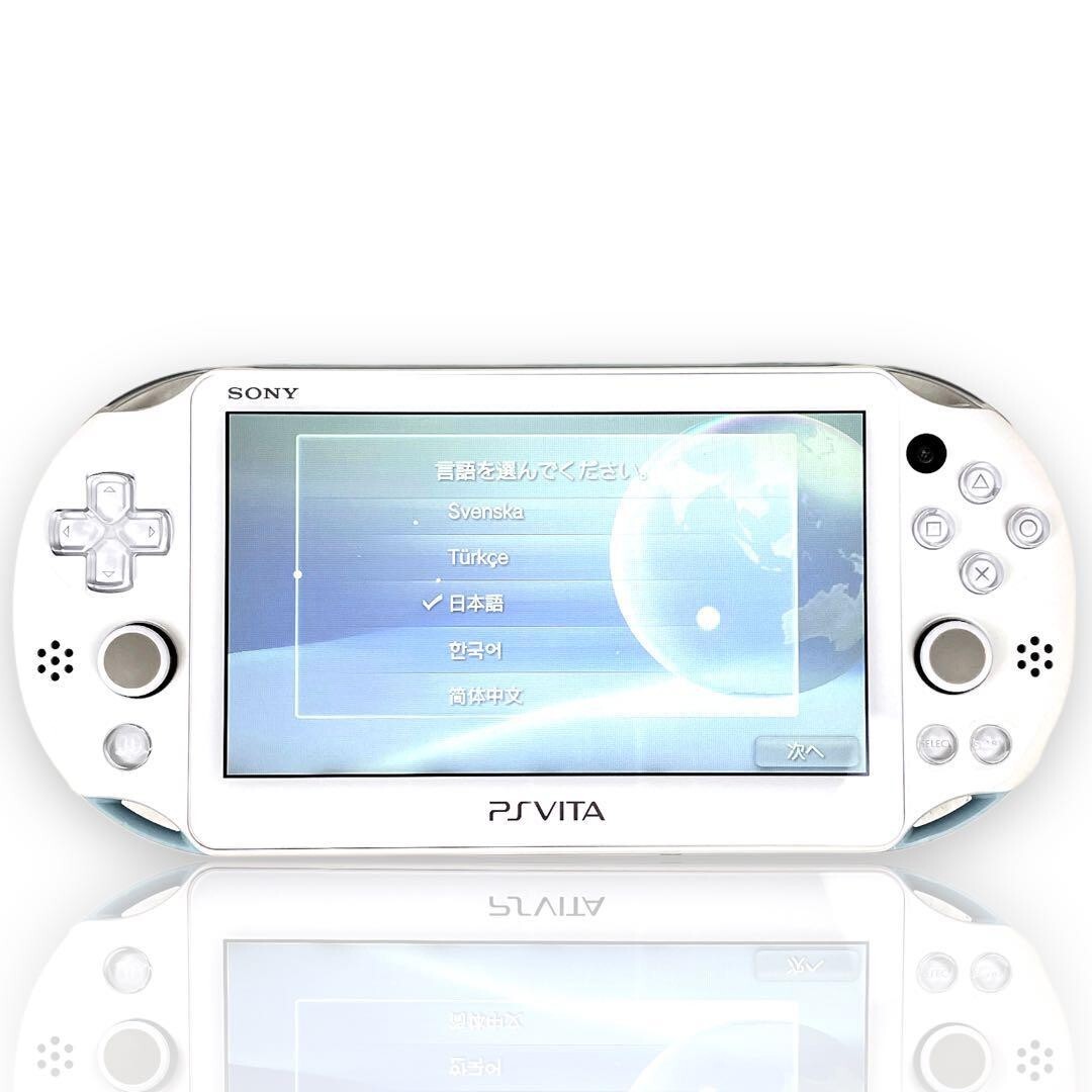 【Unused】SONY PS Vita Light Blue / White PCH-2000 ZA14 Console Wi-Fi model F/S JP