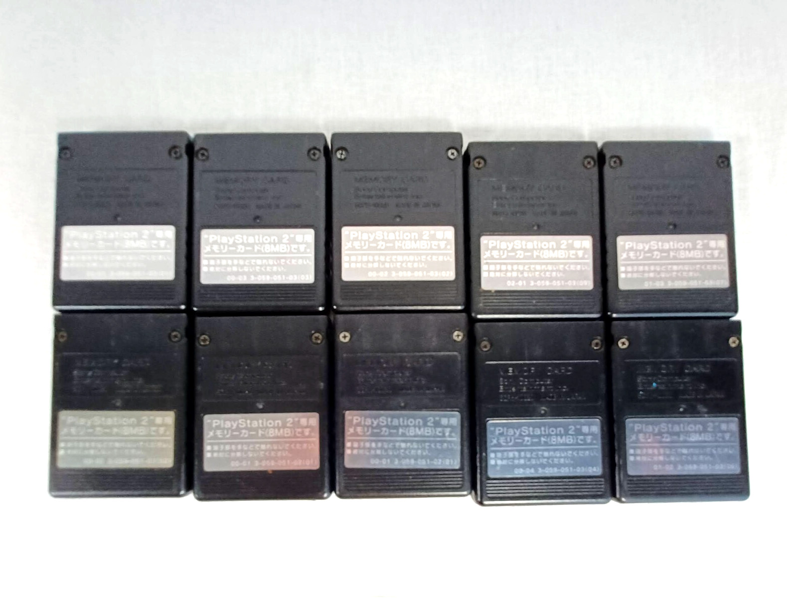 OFFICIAL Sony PlayStation 2 PS2 SCPH-10020 Memory Card 8MB Lot of 10 Tested