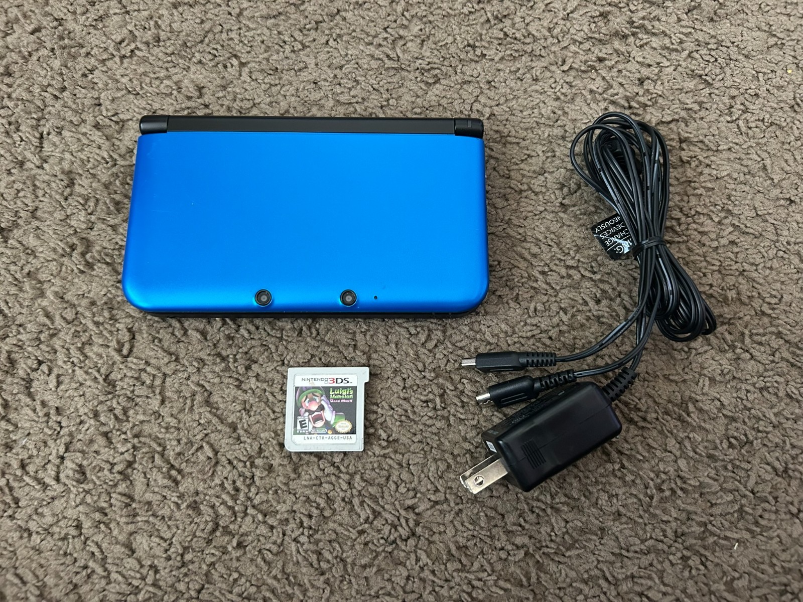 *READ* Nintendo 3DS XL Handheld System Blue & Black+Luigi’s Mansion bundle lot