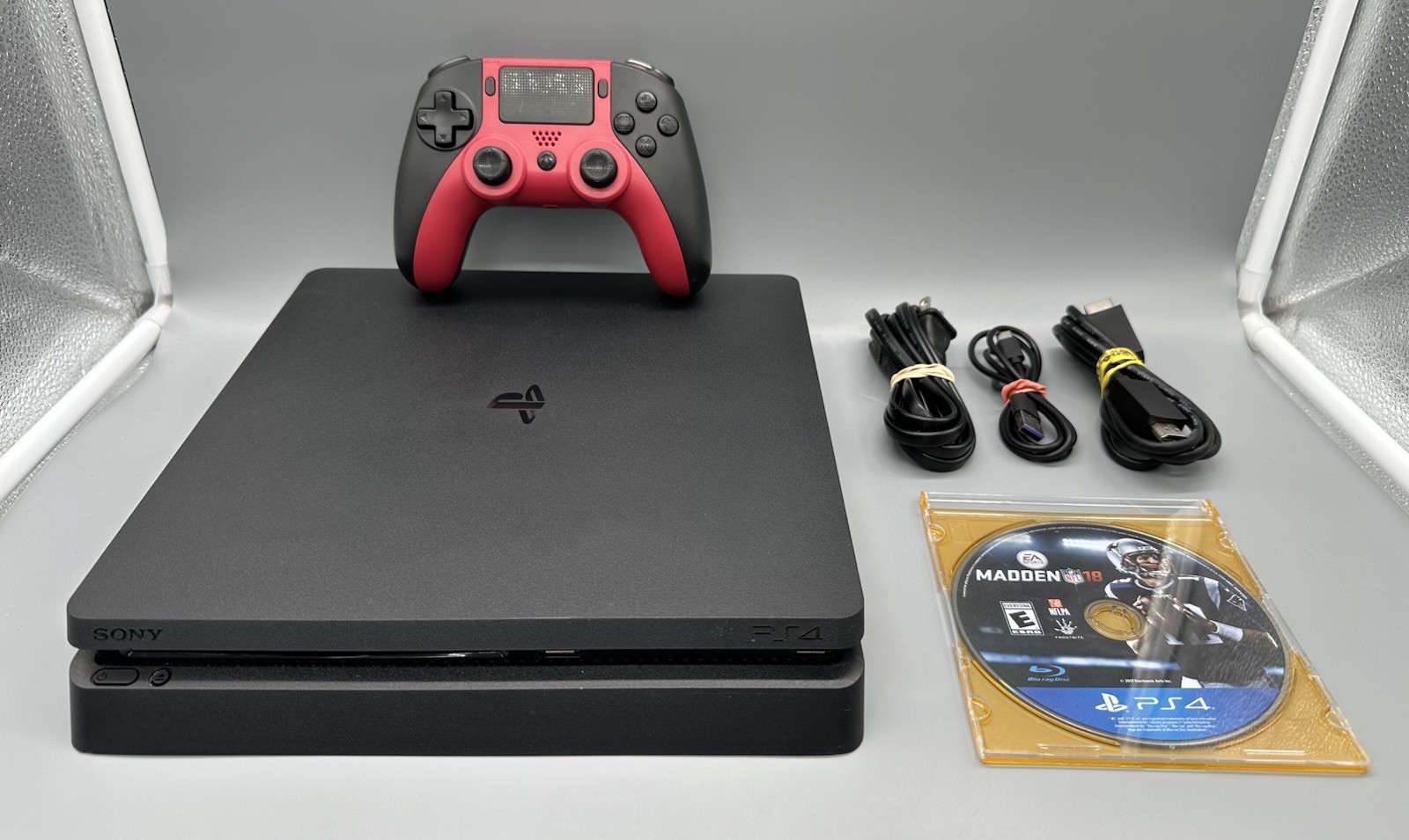 Sony PlayStation 4 Slim 1TB Black PS4 CUH-2215B with Controller Tested