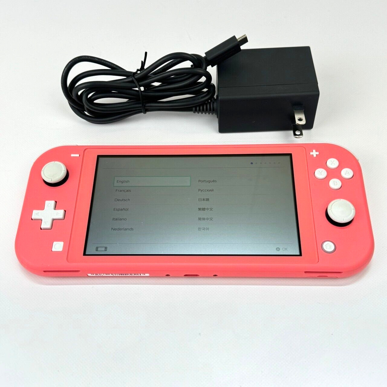 Refurbished Nintendo Switch Lite Coral Pink Console & Charger with BOX 1 DayShip