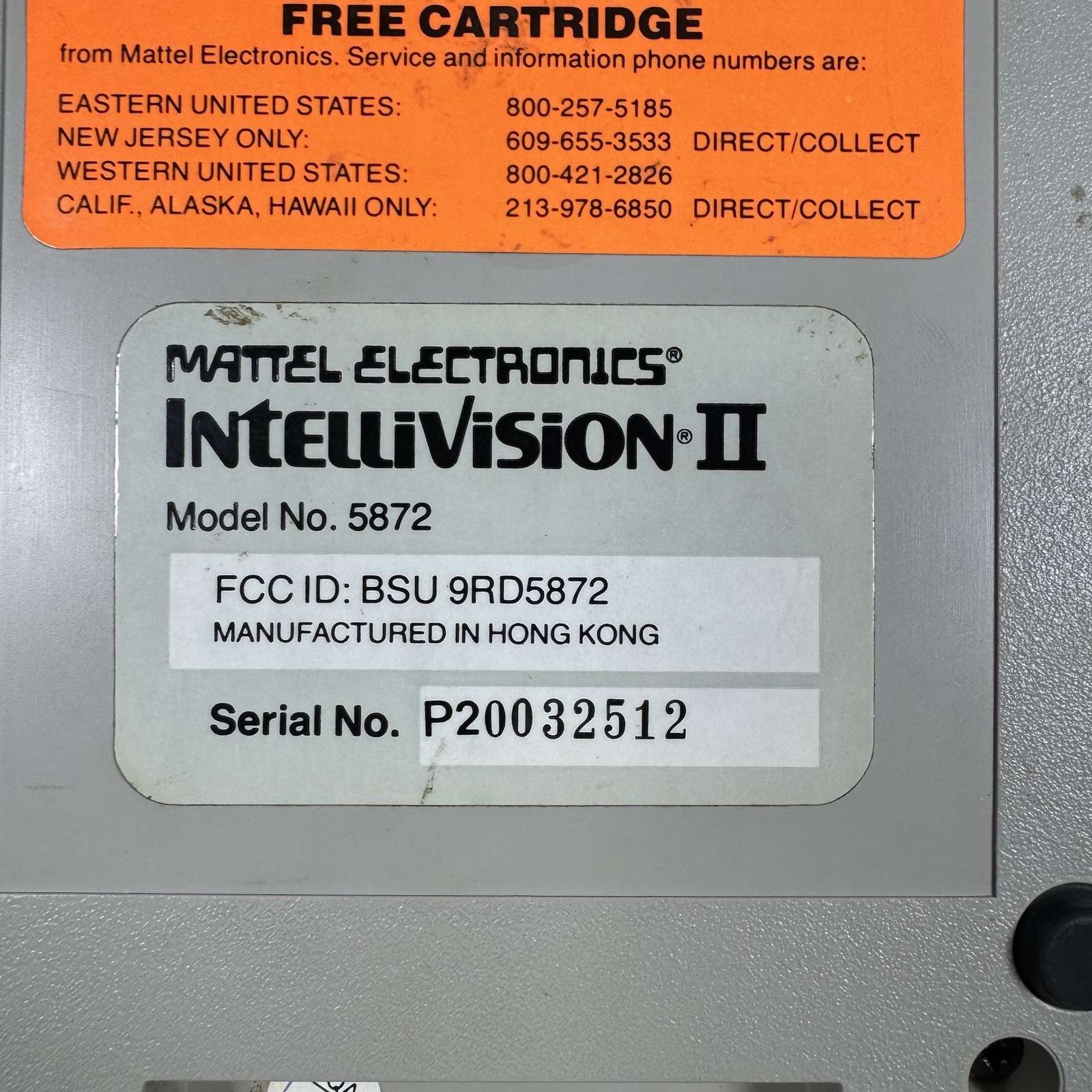 FPOR Intellivision II 2 Console System With 2 Controllers For Parts Or Repair