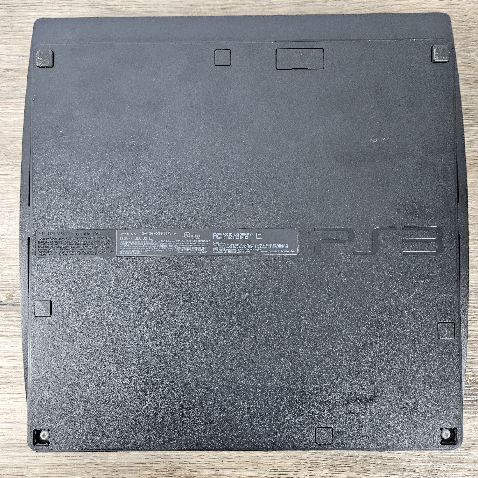 Sony PlayStation 3 Slim CECH-3001A 120GB Black Console ONLY