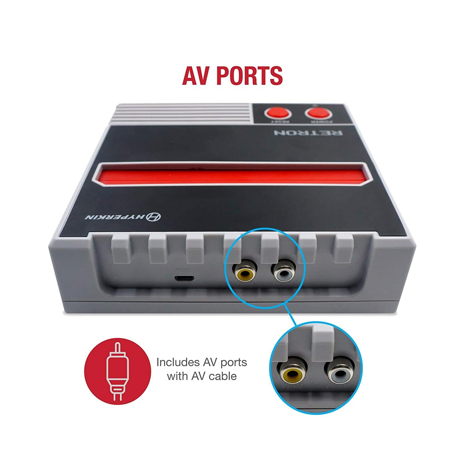 Hyperkin RetroN 1 AV Gaming Console for Nintendo NES Games – Gray