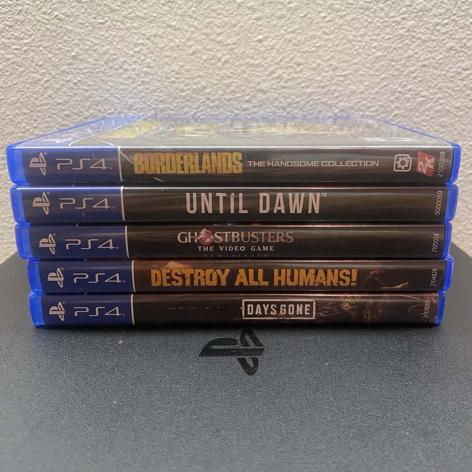 Sony PS4 PlayStation 4 Slim 500GB Console, 5 Games 1 Controller Bundle Clean