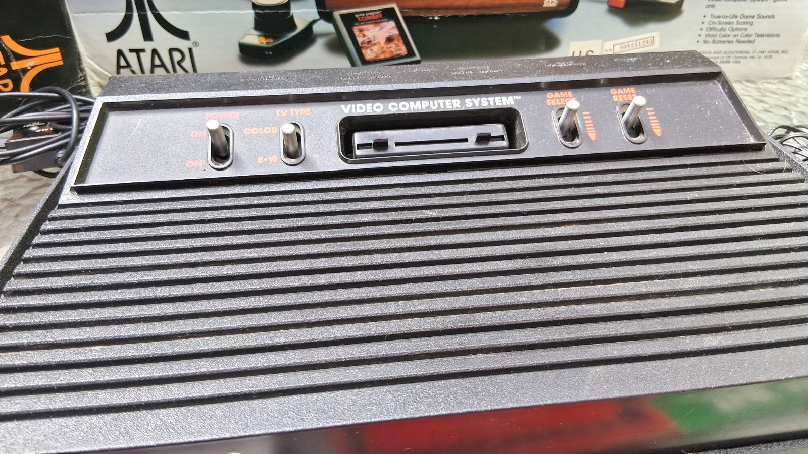 Atari CX2600A Video Computer System W/ Box (Worked When Last Used. 3 Controls