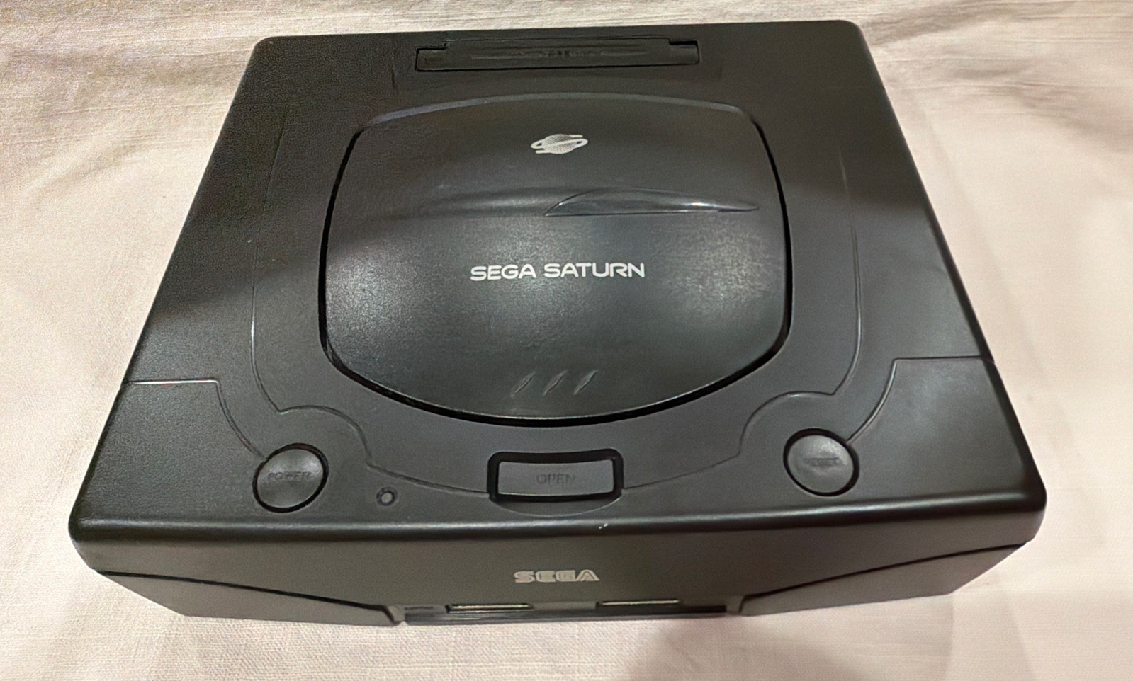 SEGA Saturn Console Black w/ Power & AV Cords, NTSC-U/C MK-80000 Tested, Nice