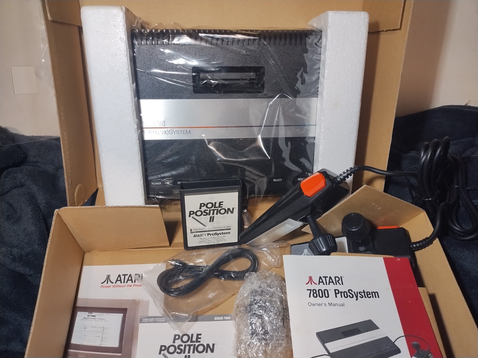 Atari 7800 Console System in Box Excellent Condition Matching Serial #