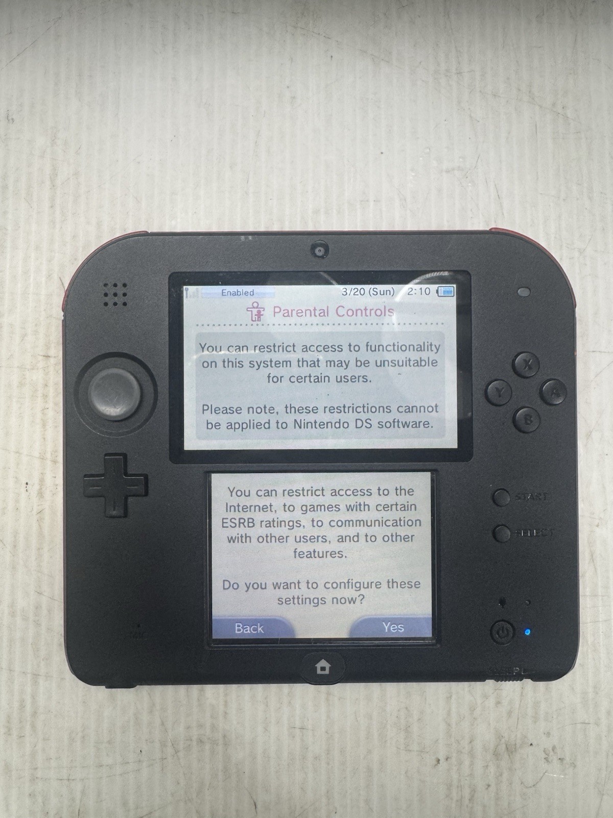 Nintendo 2DS Crimson Red Handheld System – Red/Black – Tested/Works