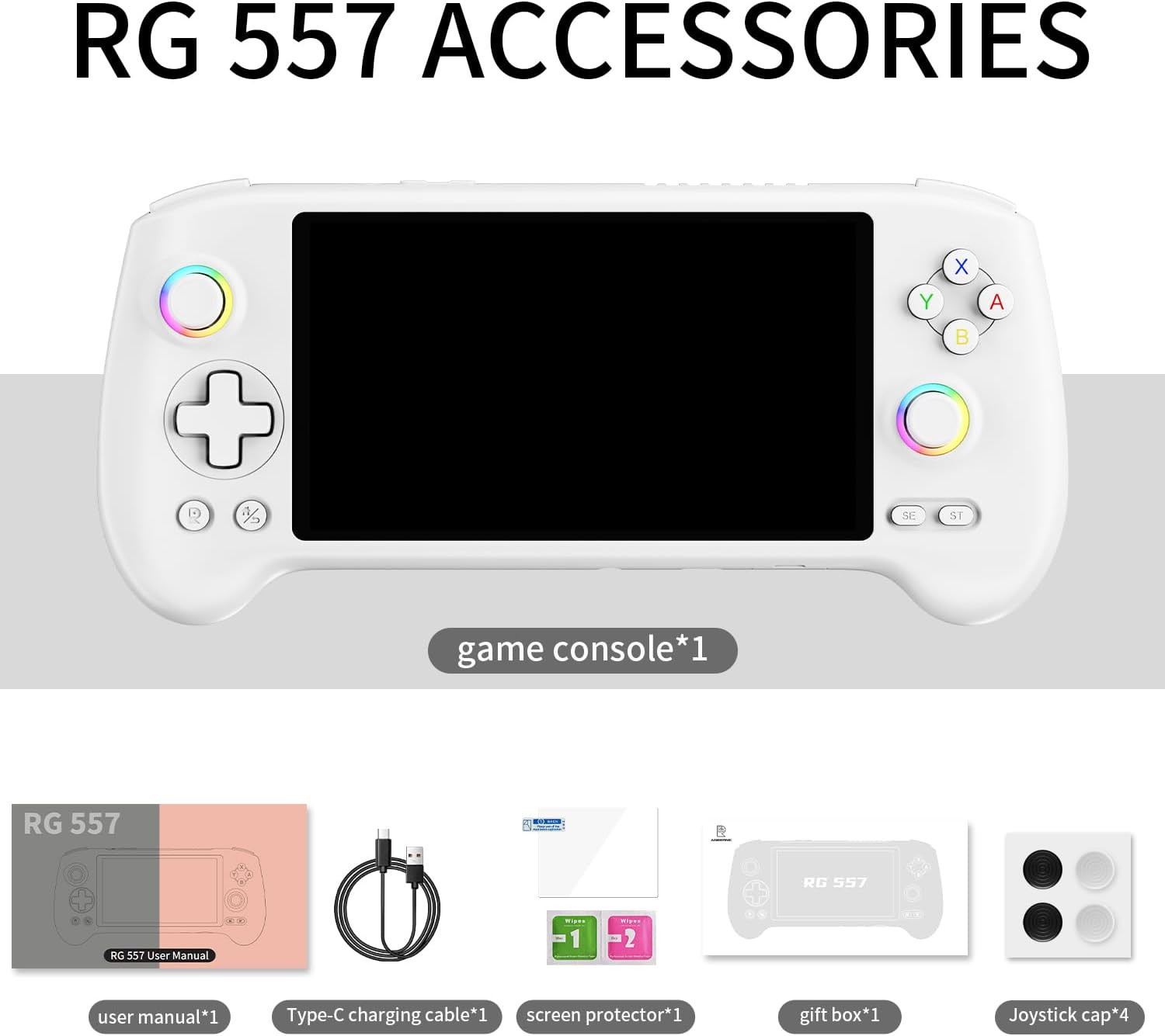 RG557 Retro Handheld Game Android 14,Rg 557 Handheld Game with 5.48 Inch Touch O