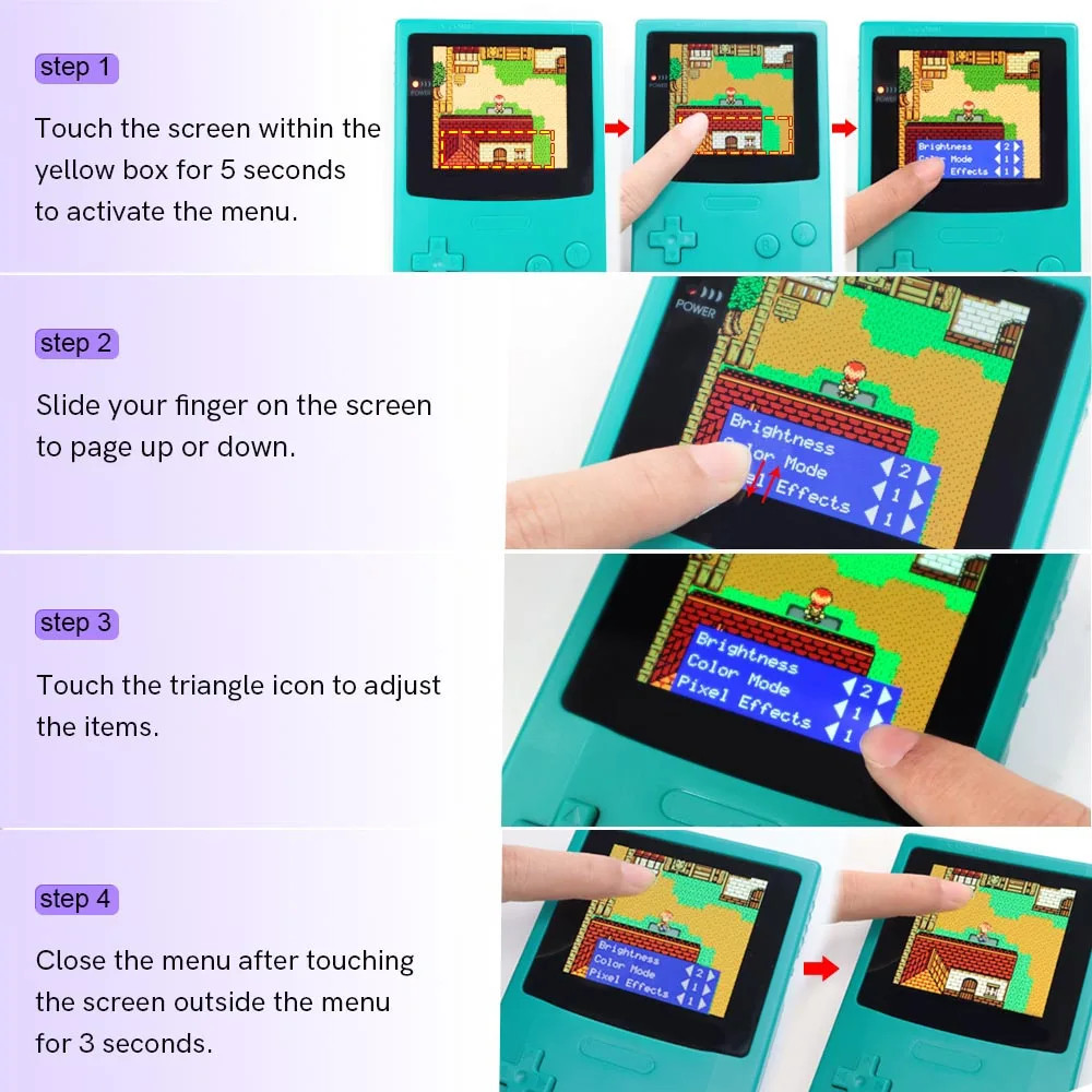 Laminated OLED Screen – Nidoking Game Boy Color w/ Case – New Speaker, Recapped