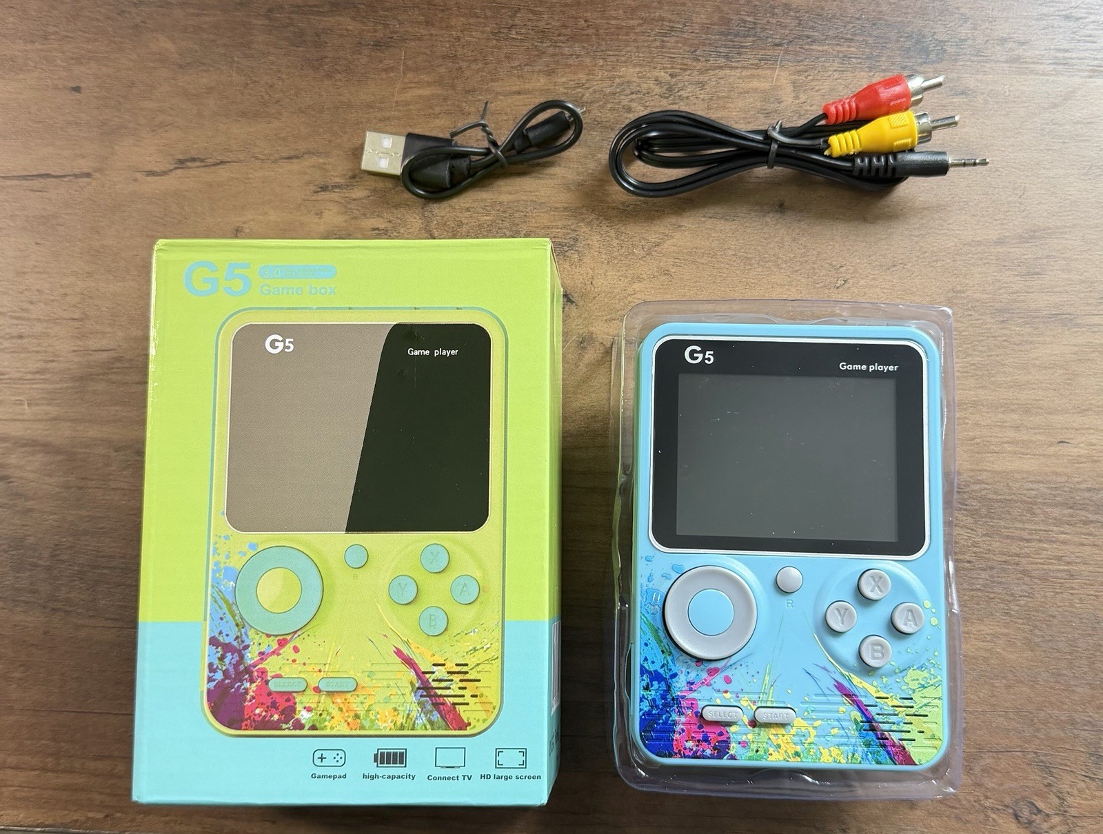 G5 Handheld Game Box Game Player 3″ Screen – TV Connect Capable – Open Box