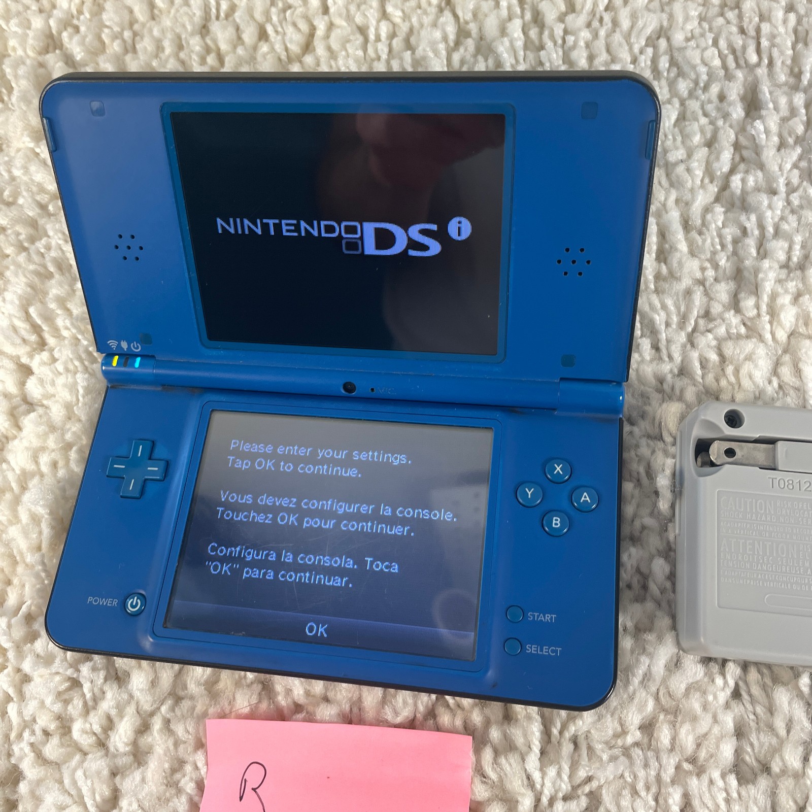 Nintendo DSi XL Midnight Blue Handheld Console System UTL-001 READ