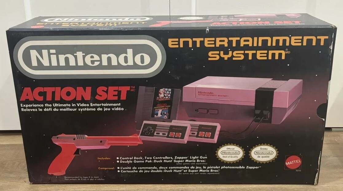 Box Only Vintage Nintendo NES Action Set Home Console – Red Zapper Box Only 1987