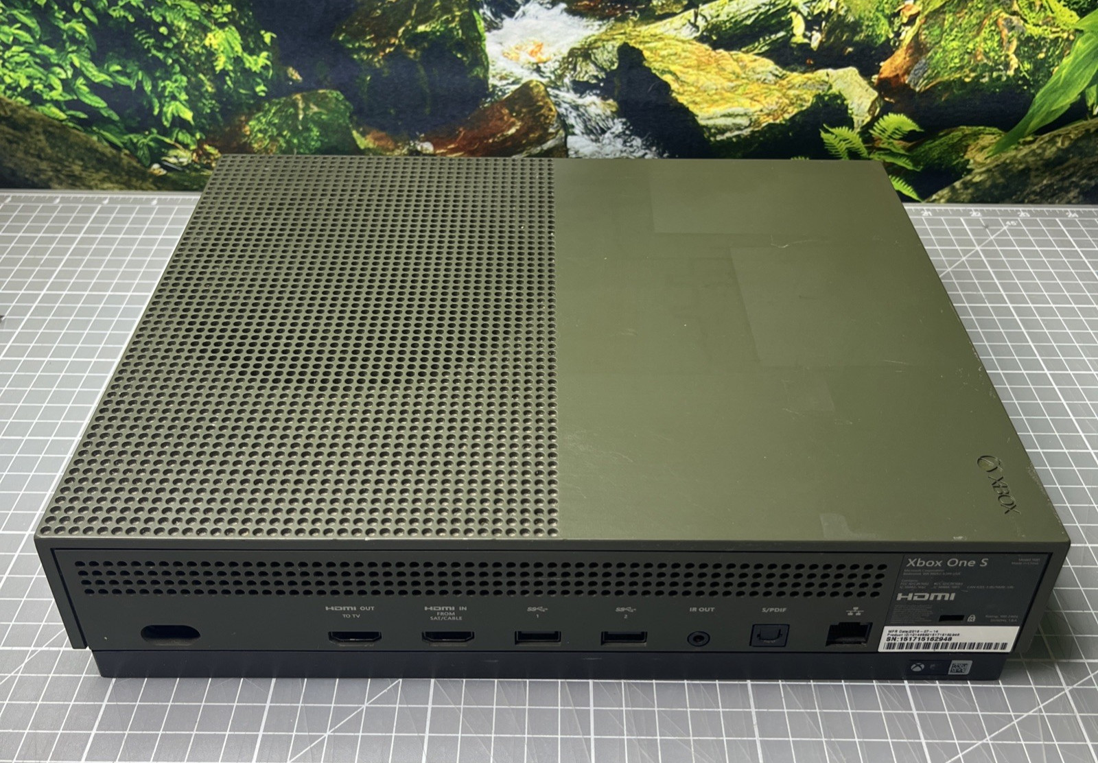 Microsoft Xbox One S 1TB Console Gaming System Works And Reset Military Green