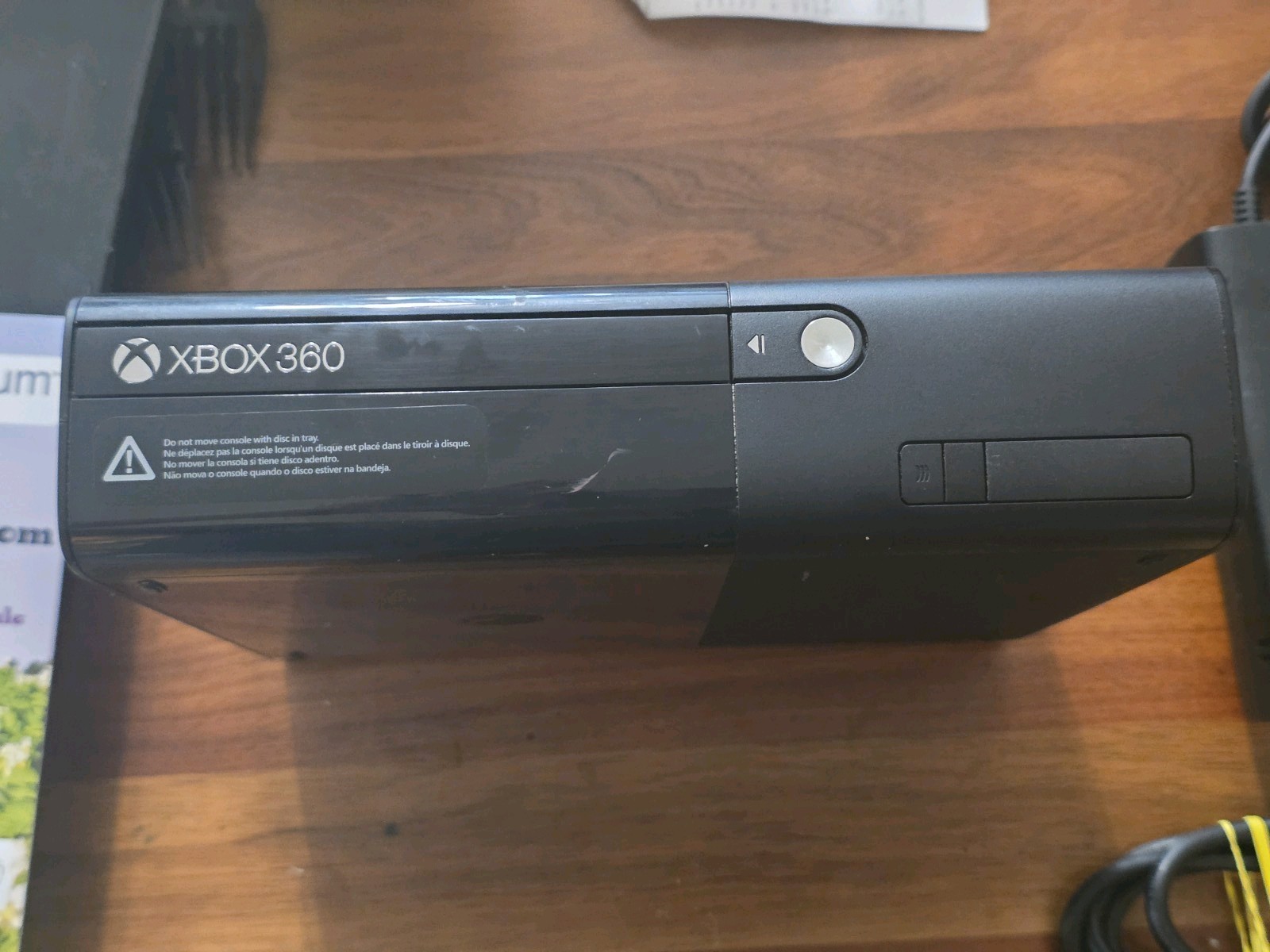 Microsoft Xbox 360 E 500GB Console With Power Supply Controller Tested