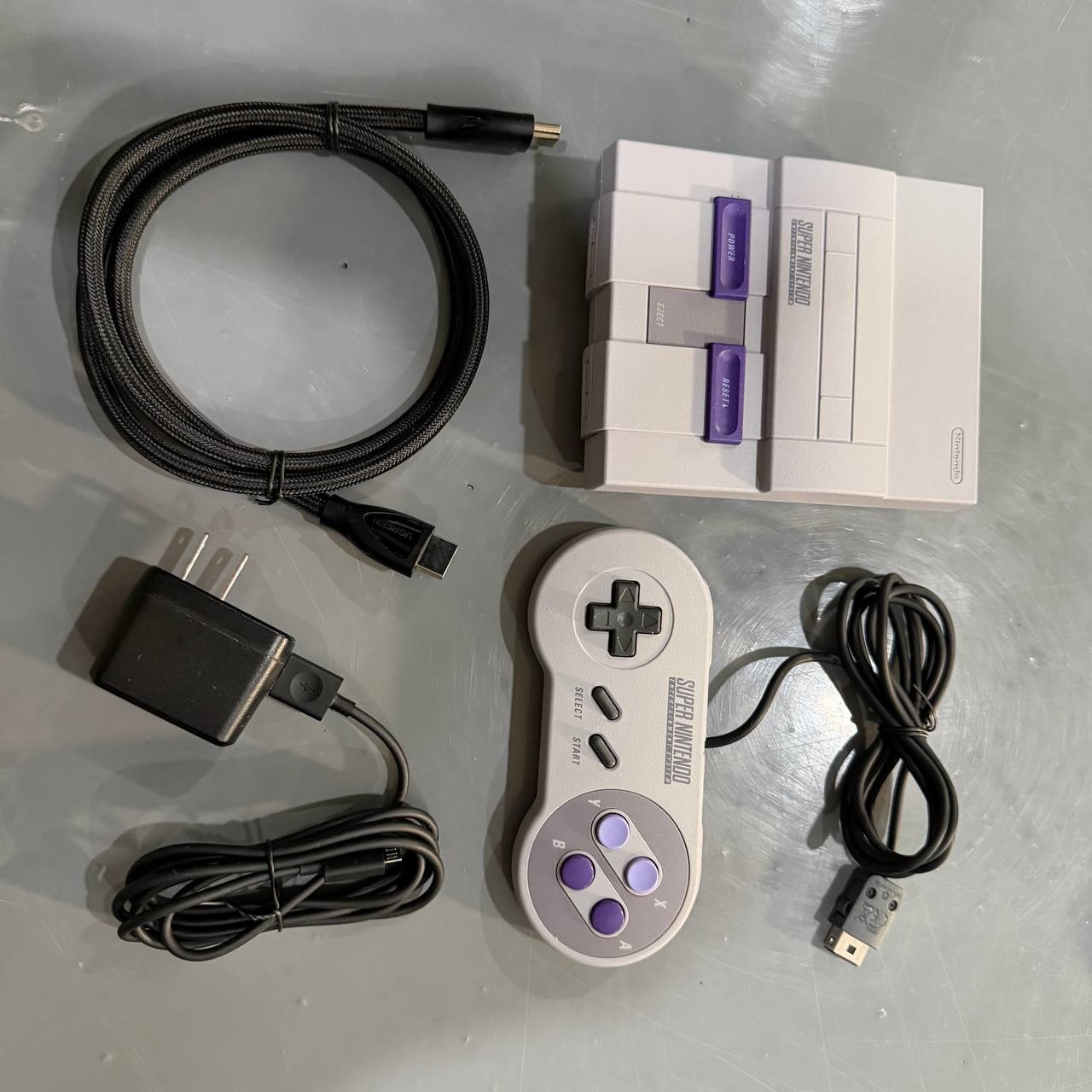 4 USED Consoles Bundle: SNES Classic, PS1 Classic, Legends Flashback & Atari 8