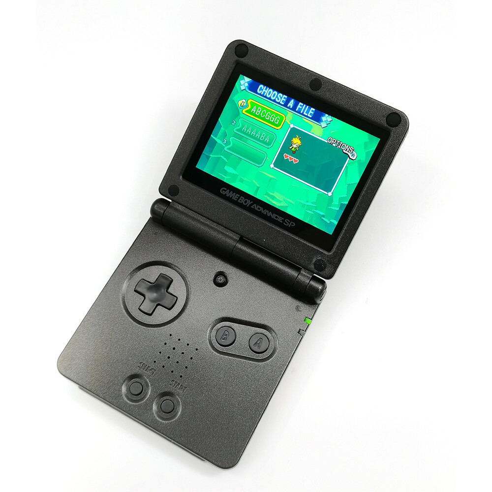 Black Game Boy Advance SP Console Built-in IPS V5 Backlight Screen 720×480