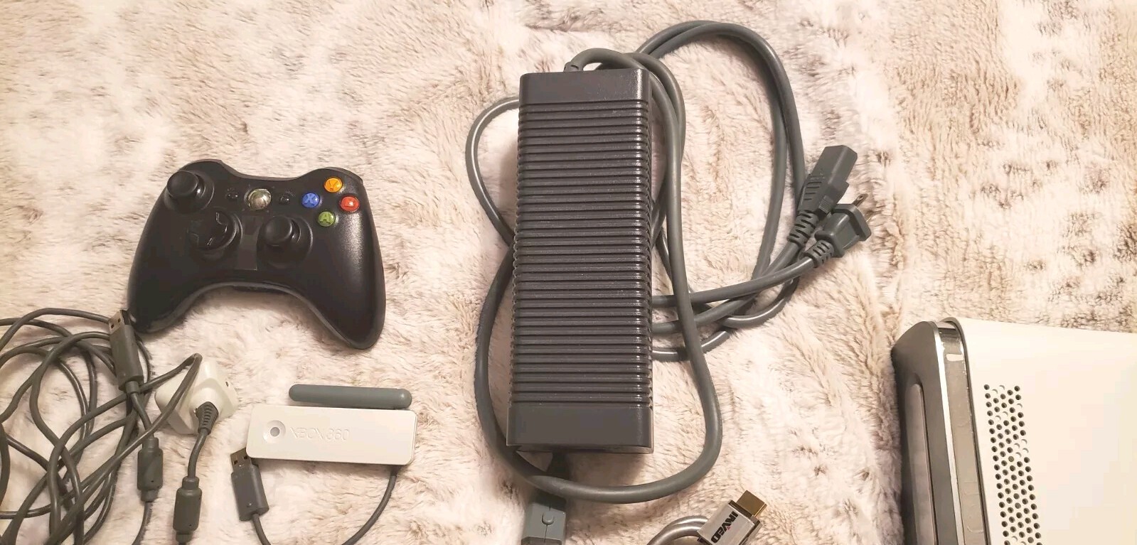 Microsoft Xbox 360 Core Matte White Console HDMI w/Controller