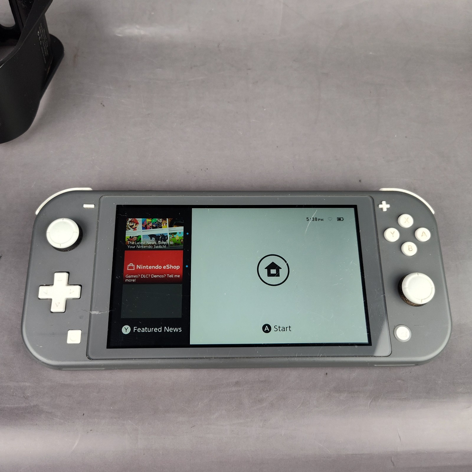 Nintendo Switch Lite Grey Console Bundle 128GB M-Card, Pro Controller, & Holder