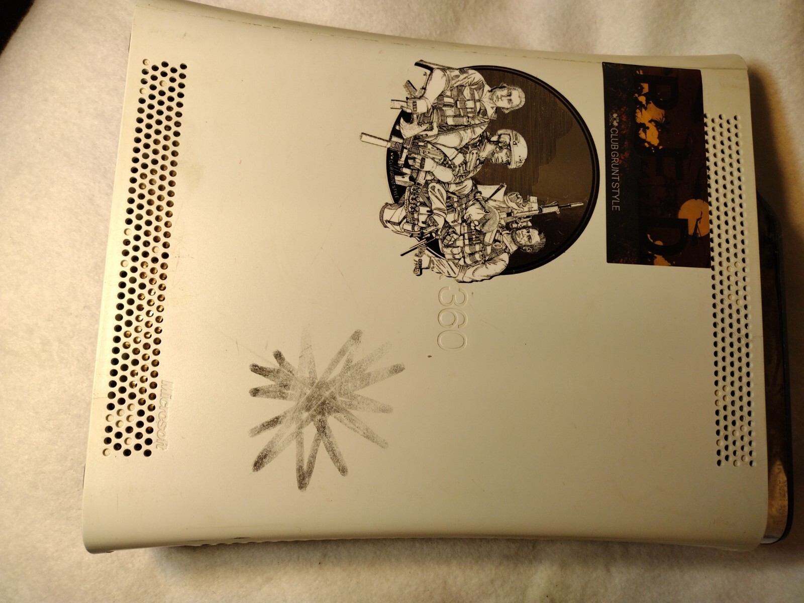 Xbox 360 Pro 120GB Console Matte White W/ Power Adapter TESTED-WORKS