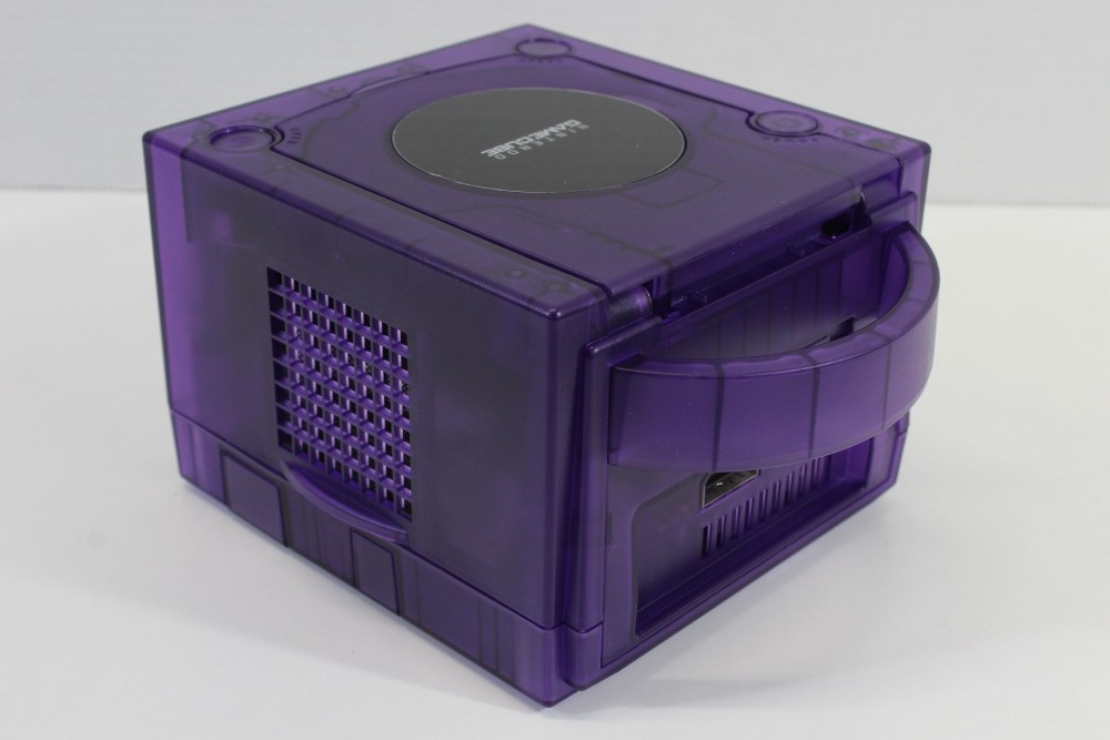Nintendo Gamecube Console Clear Transparent Purple & AC NTSC-U/C DOL-001 GC RGB