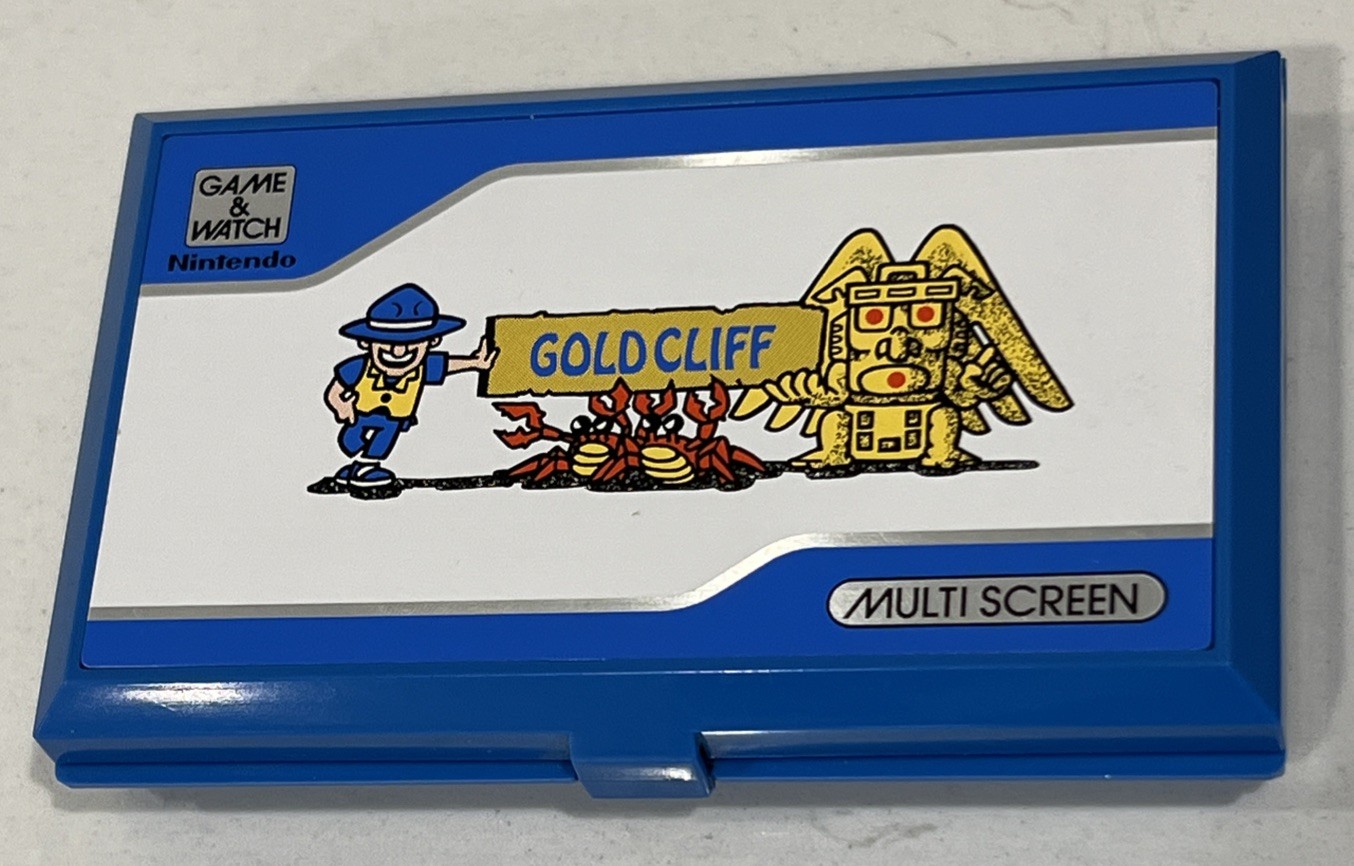 Nintendo Game & Watch Gold Cliff MV64 Vintage 1988 Made In Japan