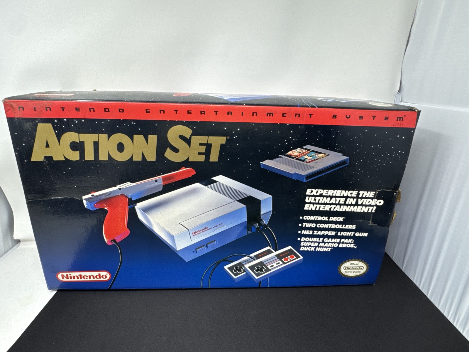 Nintendo NES Action SetConsole Empty Box, Poster, Manual, Inserts ONLY *READ*