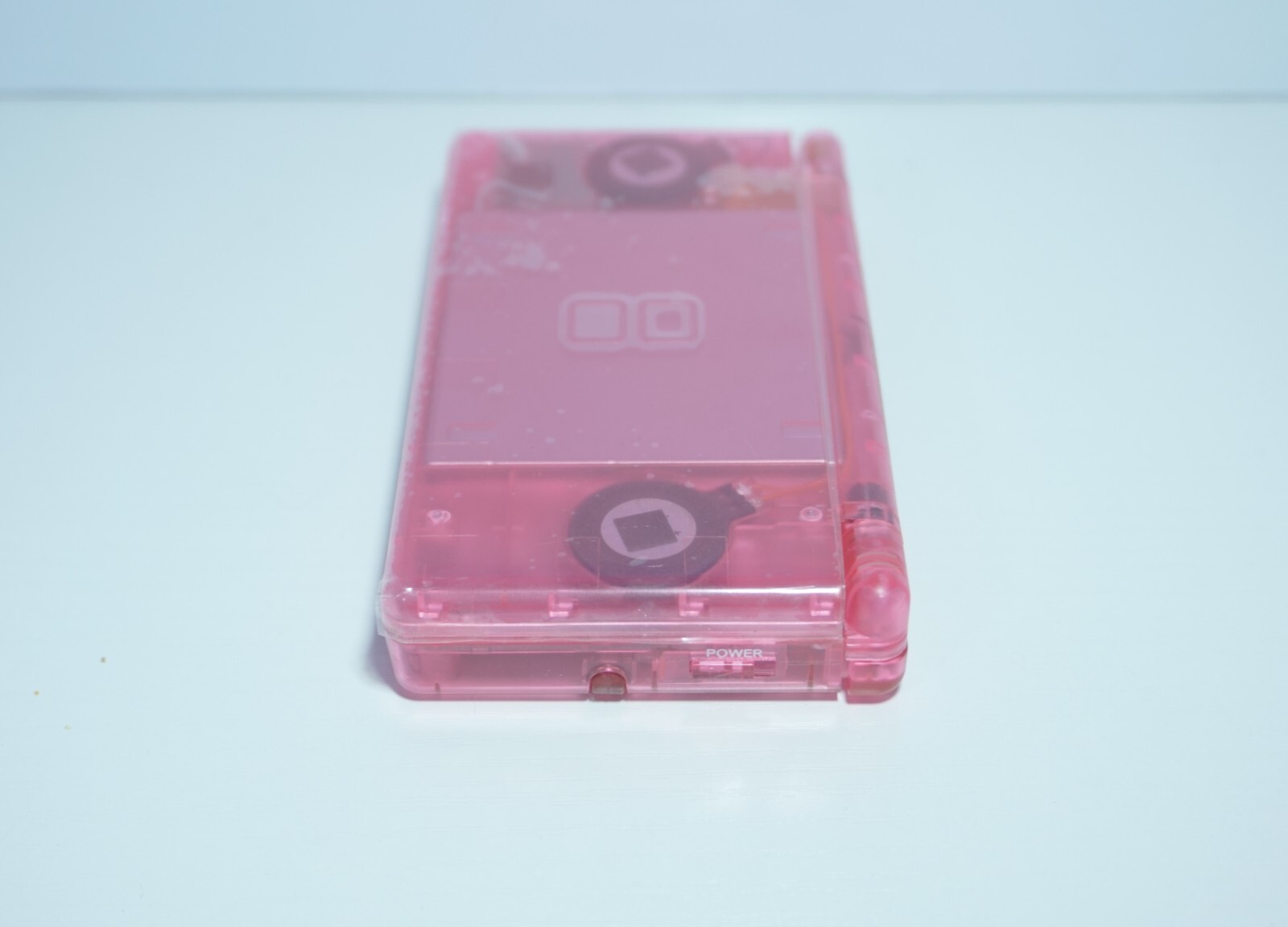 Nintendo DS Lite Transparent Clear Pink Handheld System with Charger & Stylus