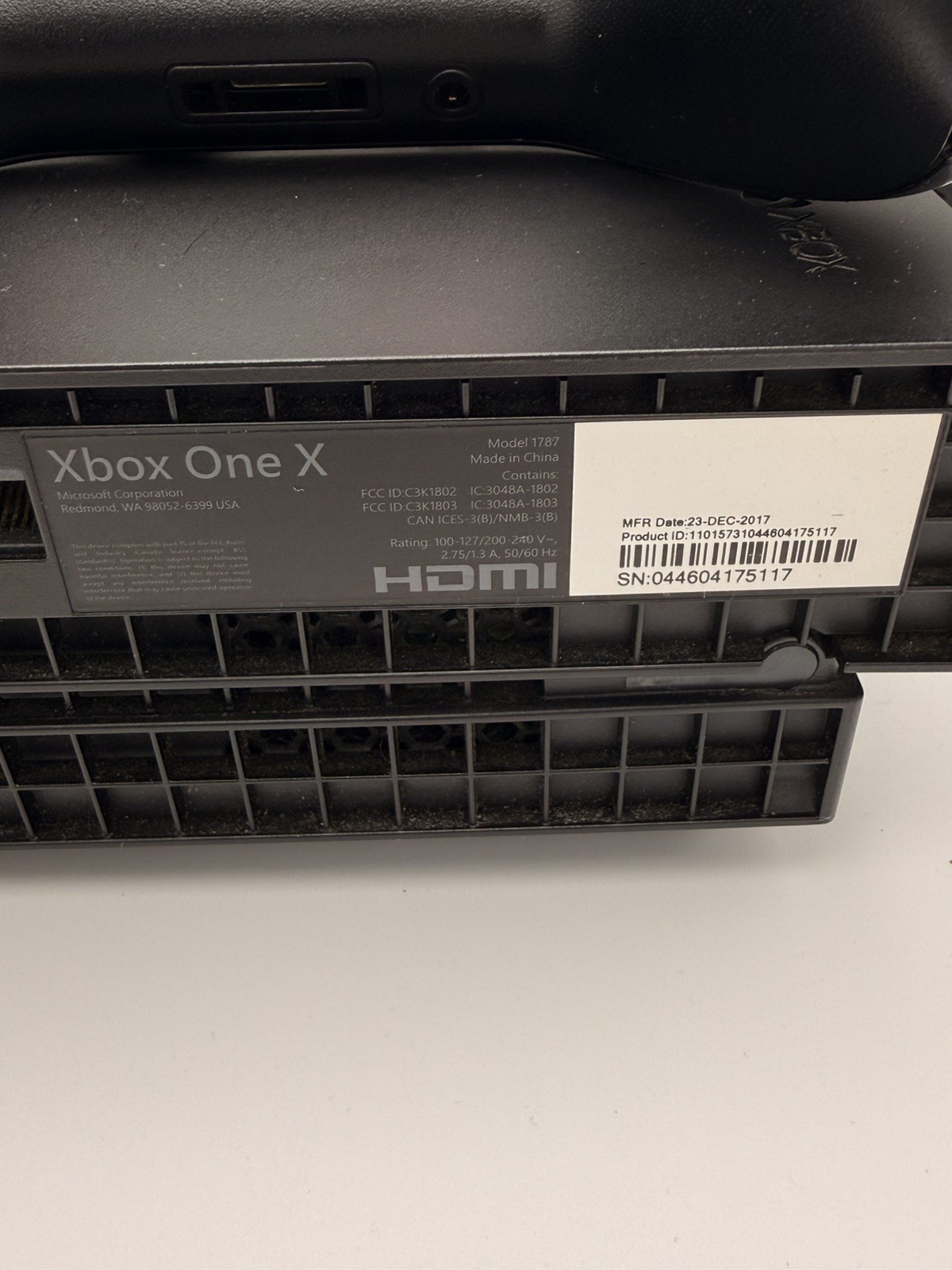 Xbox One X 1TB Console – 2 Controllers, HDMI & Power Cable – Model 1787
