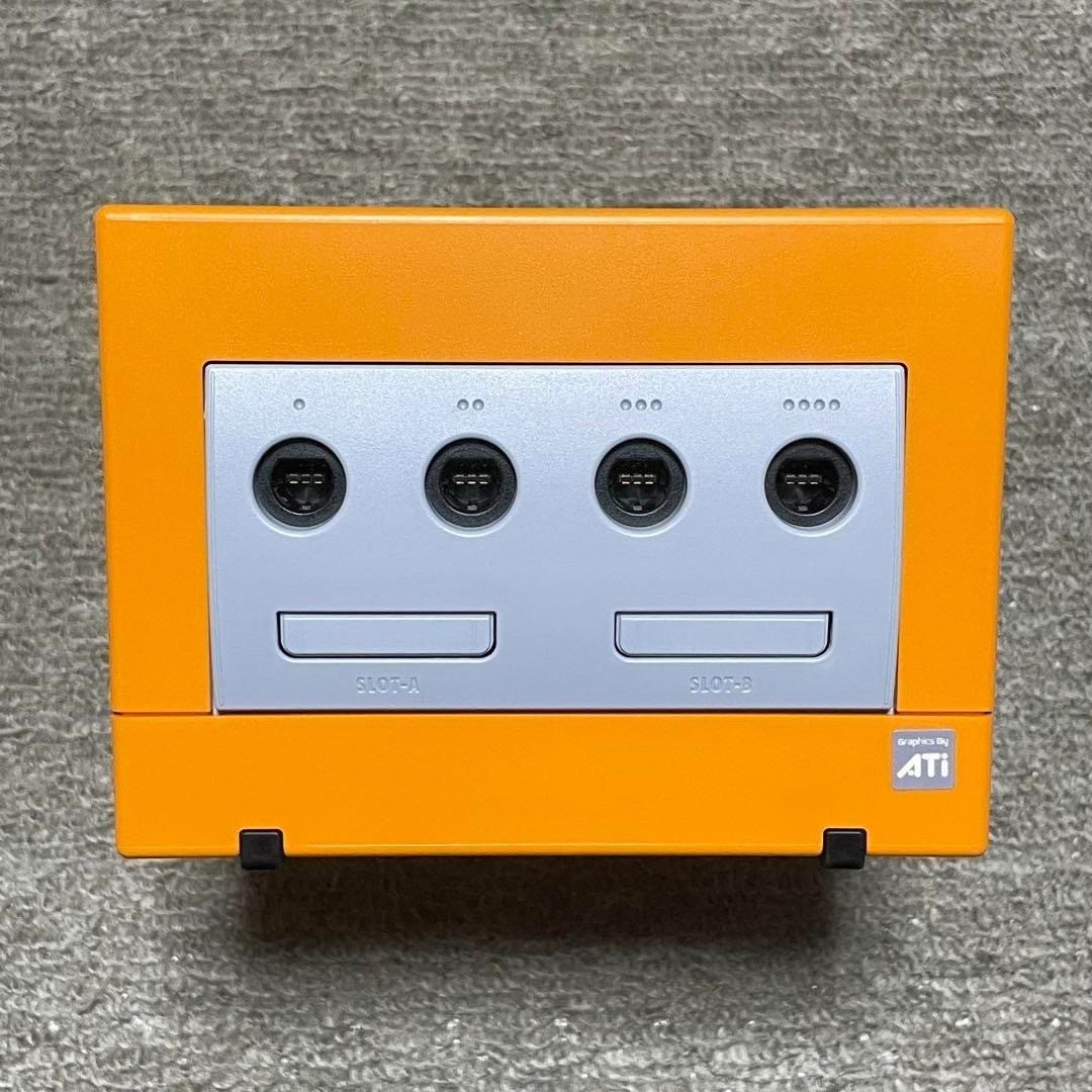 Nintendo GameCube Console Orange DOL-001 w/ Controller AV & Power Cable