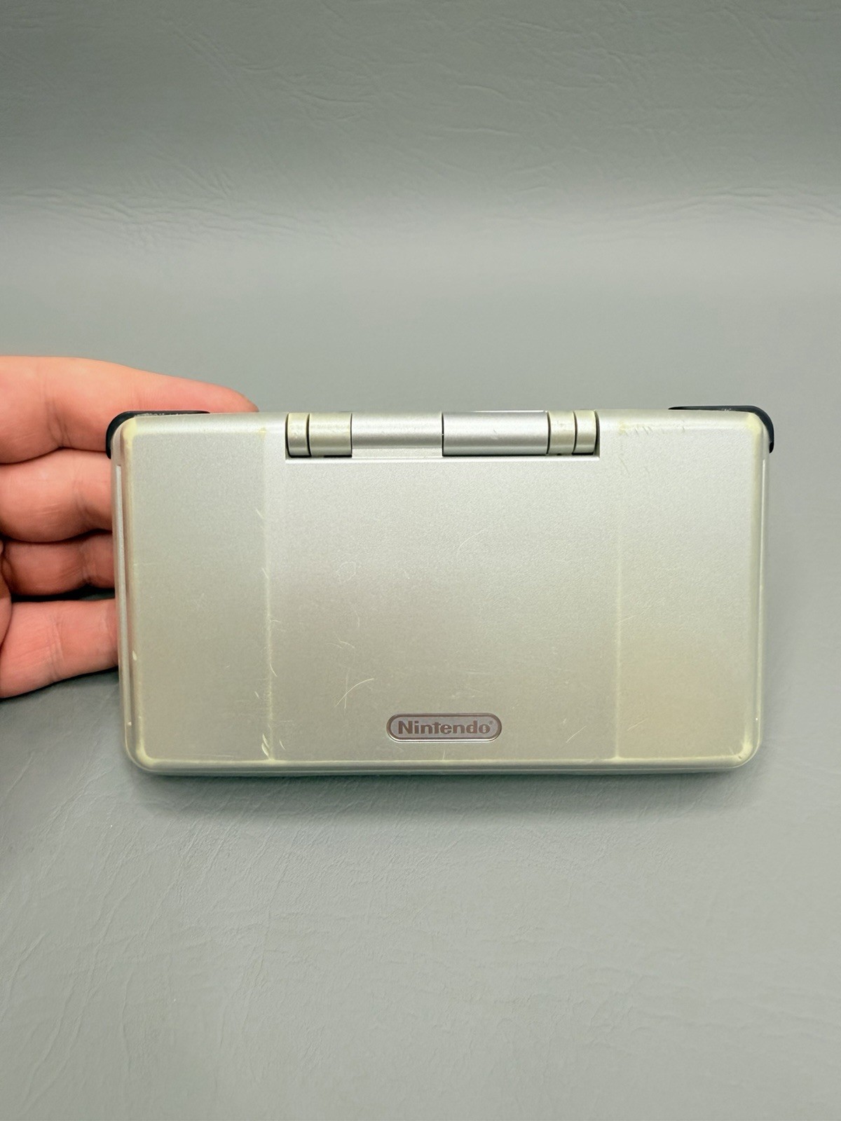 Nintendo DS Handheld System – Platinum / Silver Console – Deep Cleaned – Tested