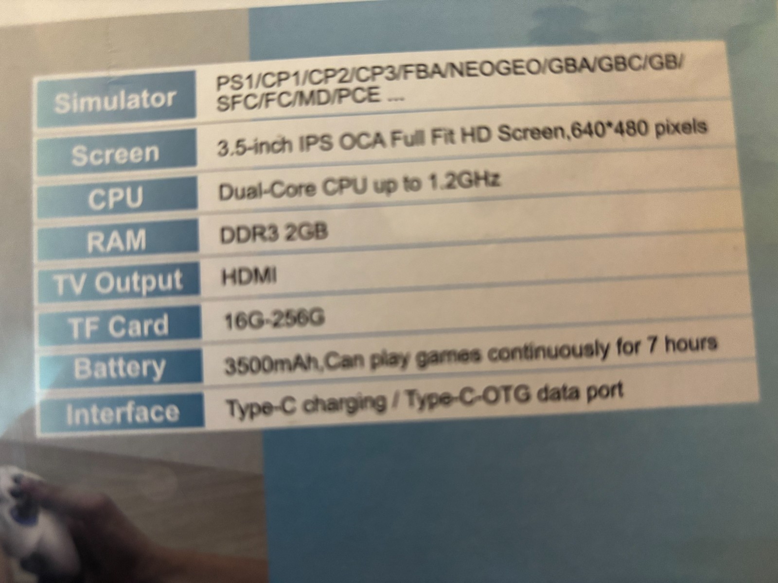 M18 Pro Portable game console with controls combo 10000 games and TV console