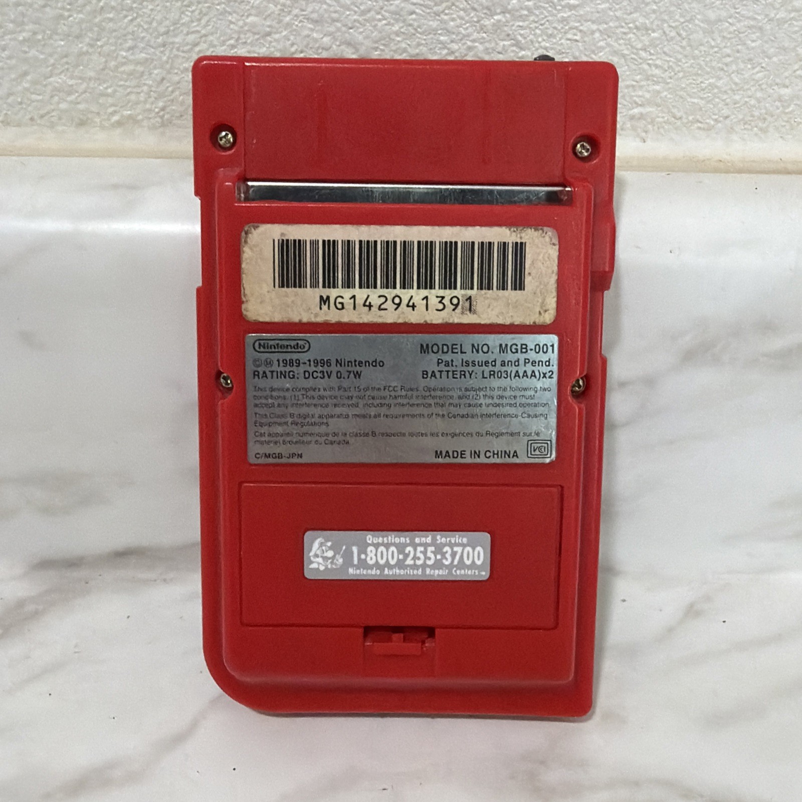 Nintendo Game Boy Pocket MGB-001 – Red – 100% OEM – Tested Working