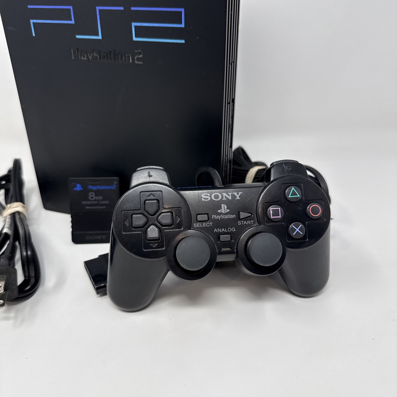 Sony Playstation 2 PS2 Fat Console W/ Cables And Memory Card (SCPH-39001) Works