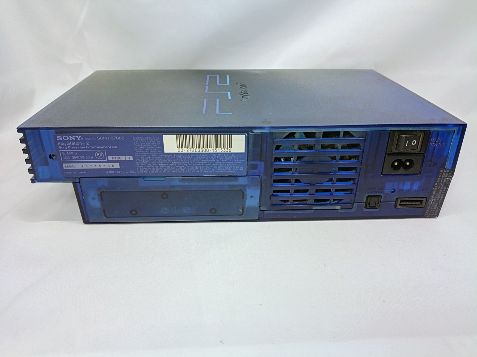 PS2 Ocean Blue Console Controller set Playstation2 NTSC-J Japan Tested