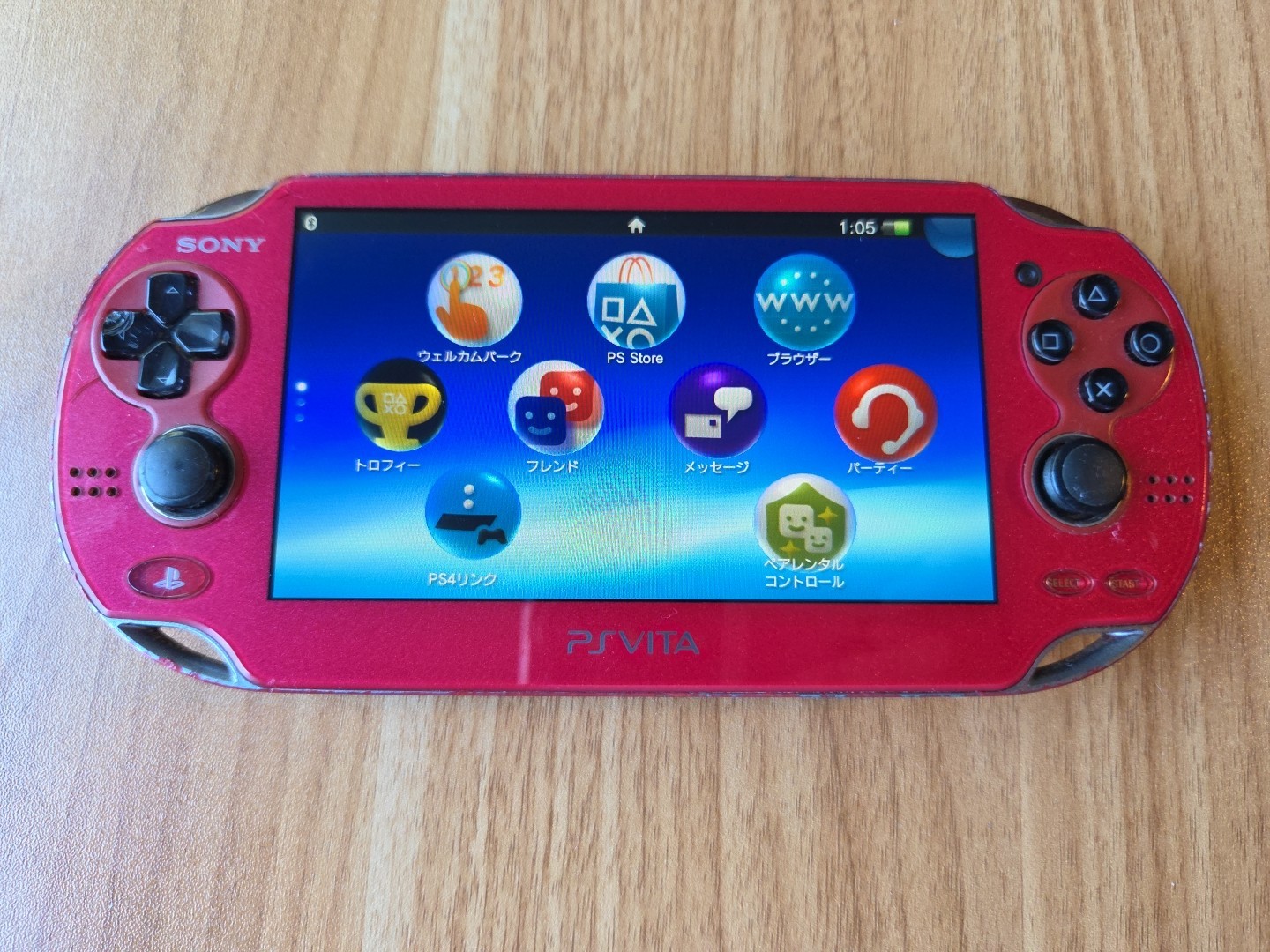PS Vita Cosmic Red PCH 1000 ZA03 Console Charger Box Playstation PSV [BOX]