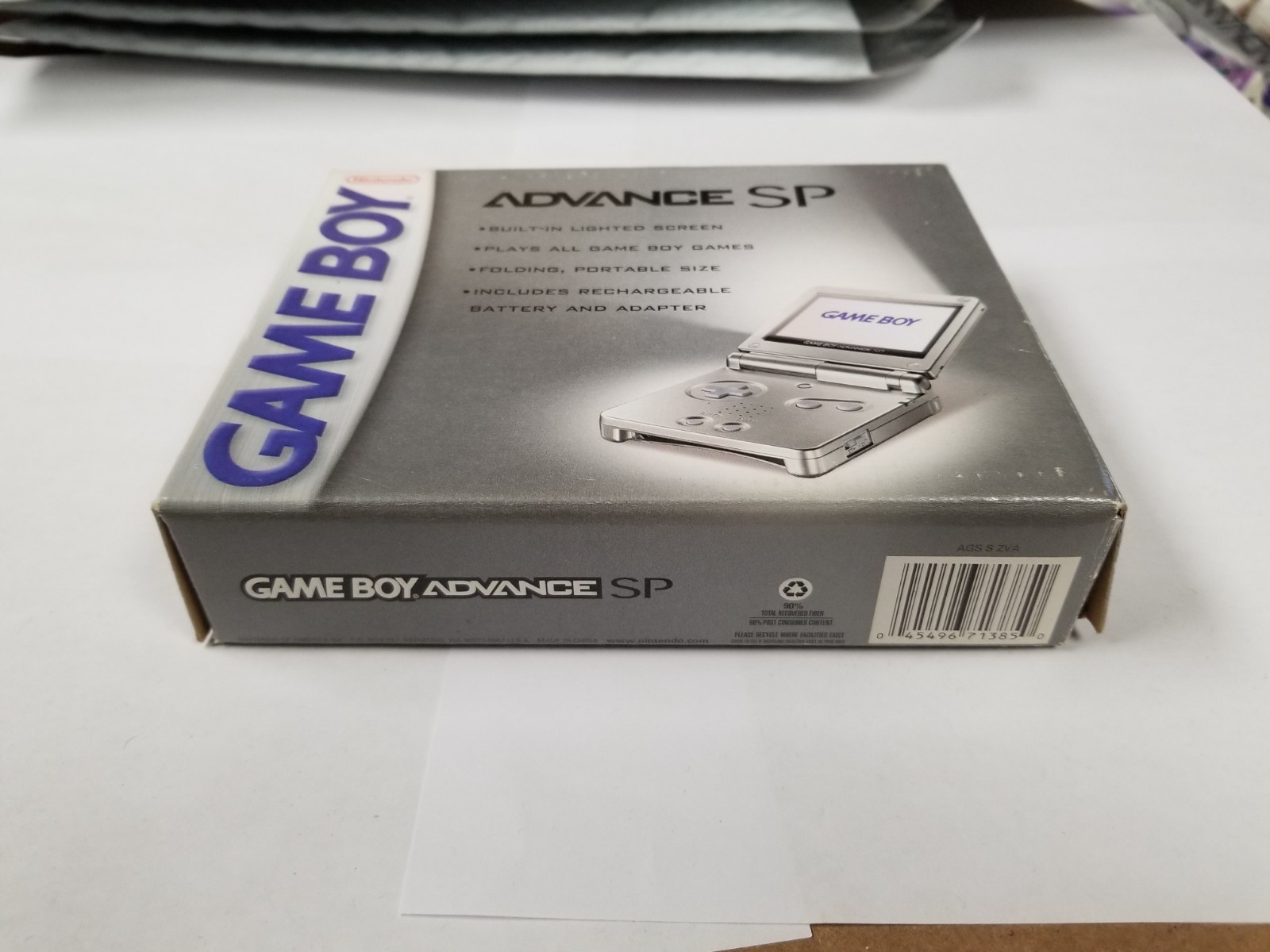 Nintendo GameBoy Advance SP In Box Platinum Silver System Complete