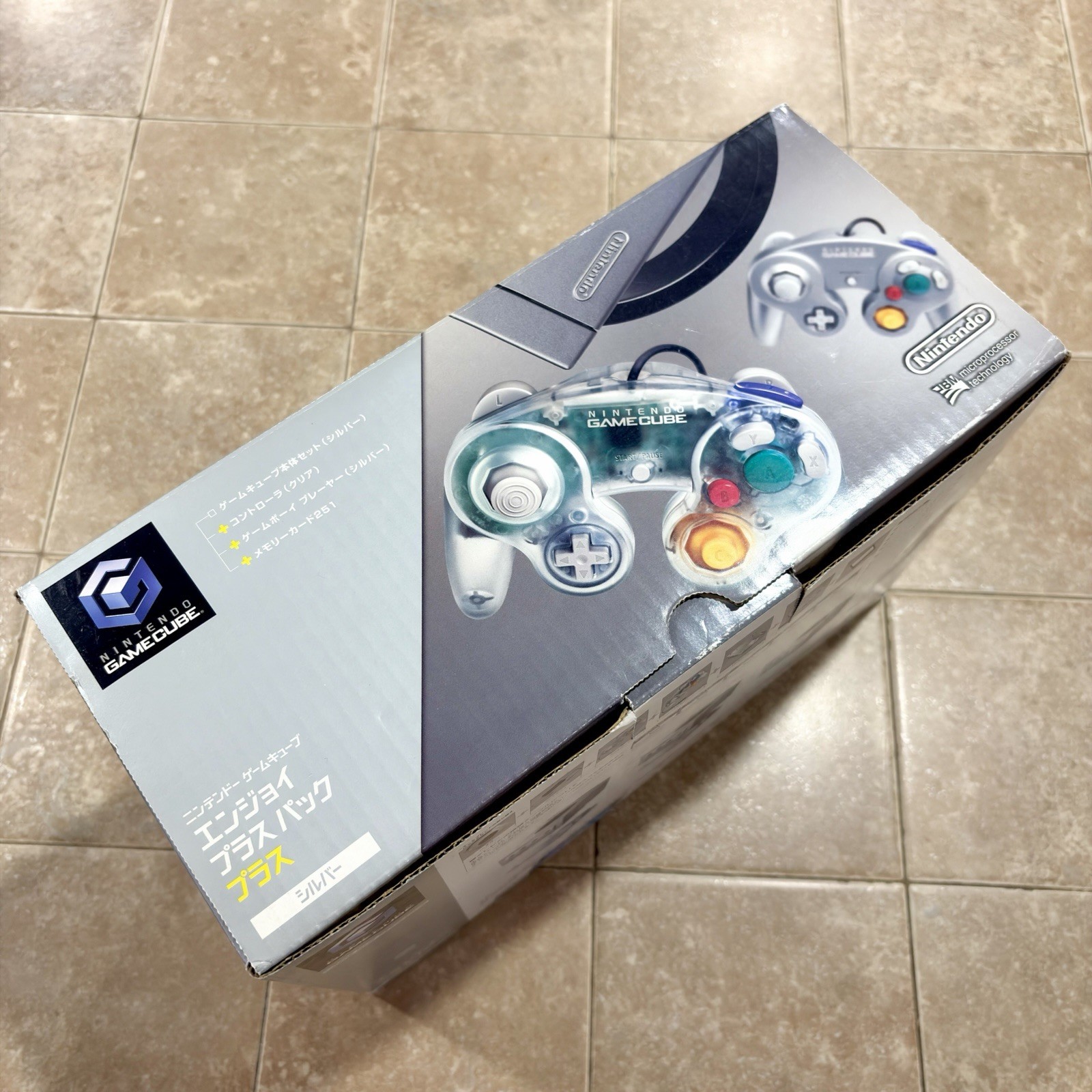Nintendo GameCube Enjoy Plus Pack Platinum Silver Region Free CIB Tested MINT