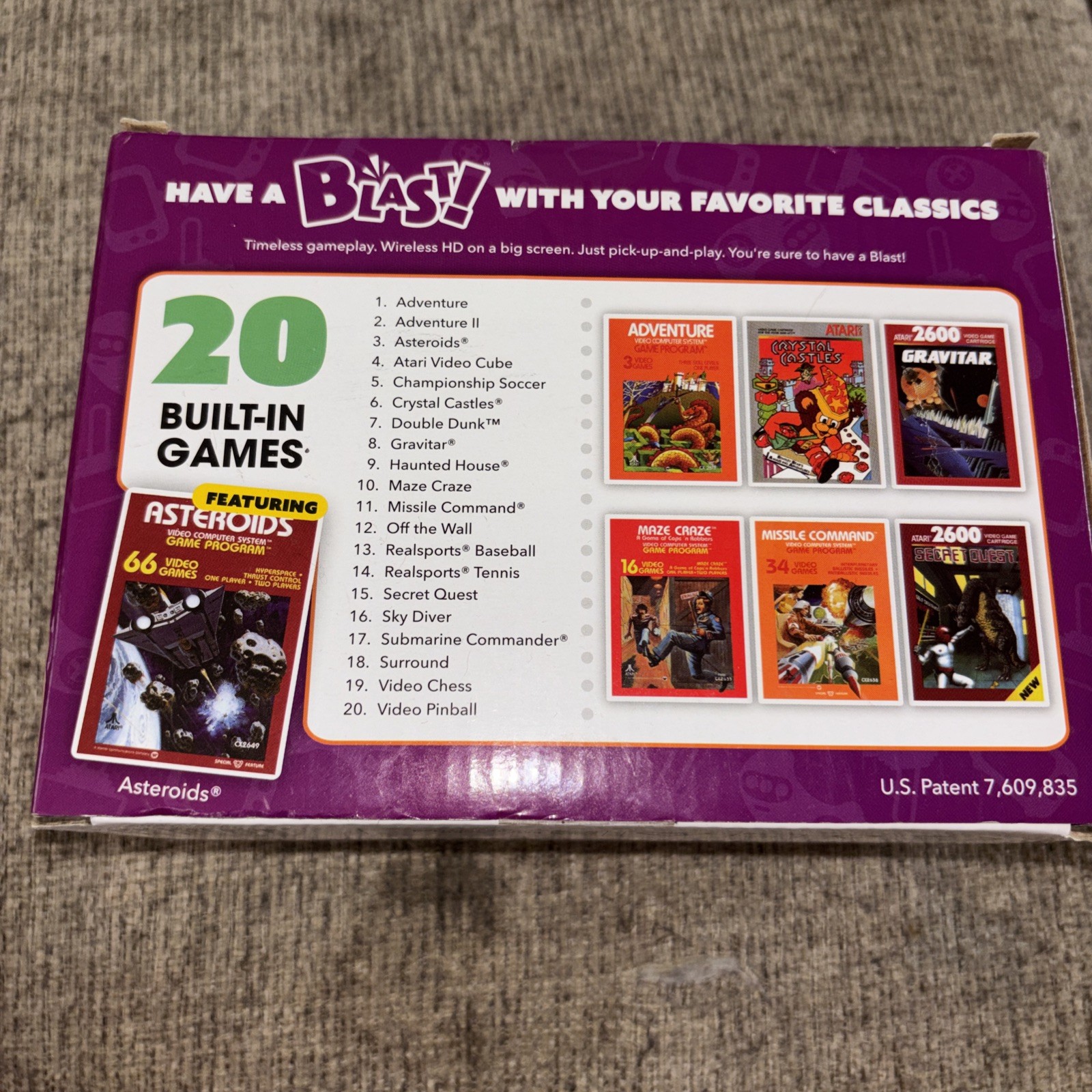 AtGames Atari Flashback Blast! Vol. 2 Retro Gaming Console – Purple