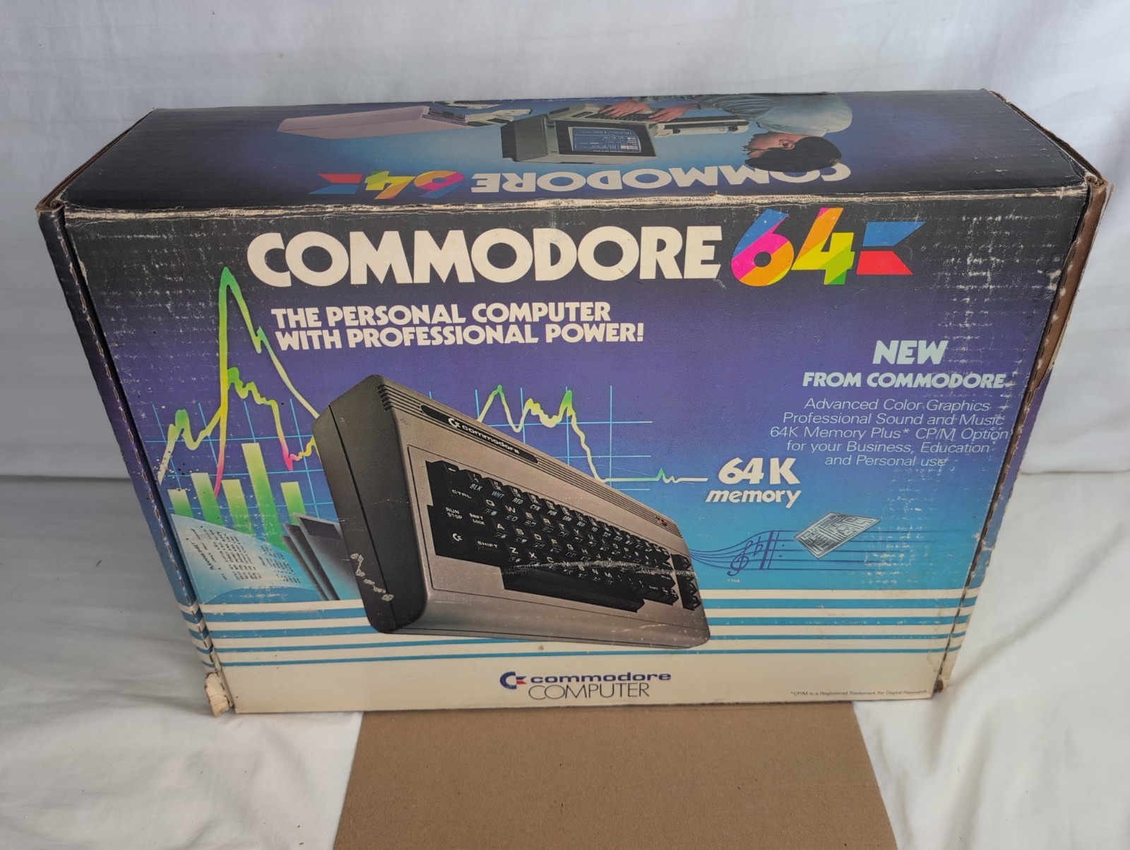 Commodore 64 Vintage Computer Untested With Box Matching Number Manual & Cords