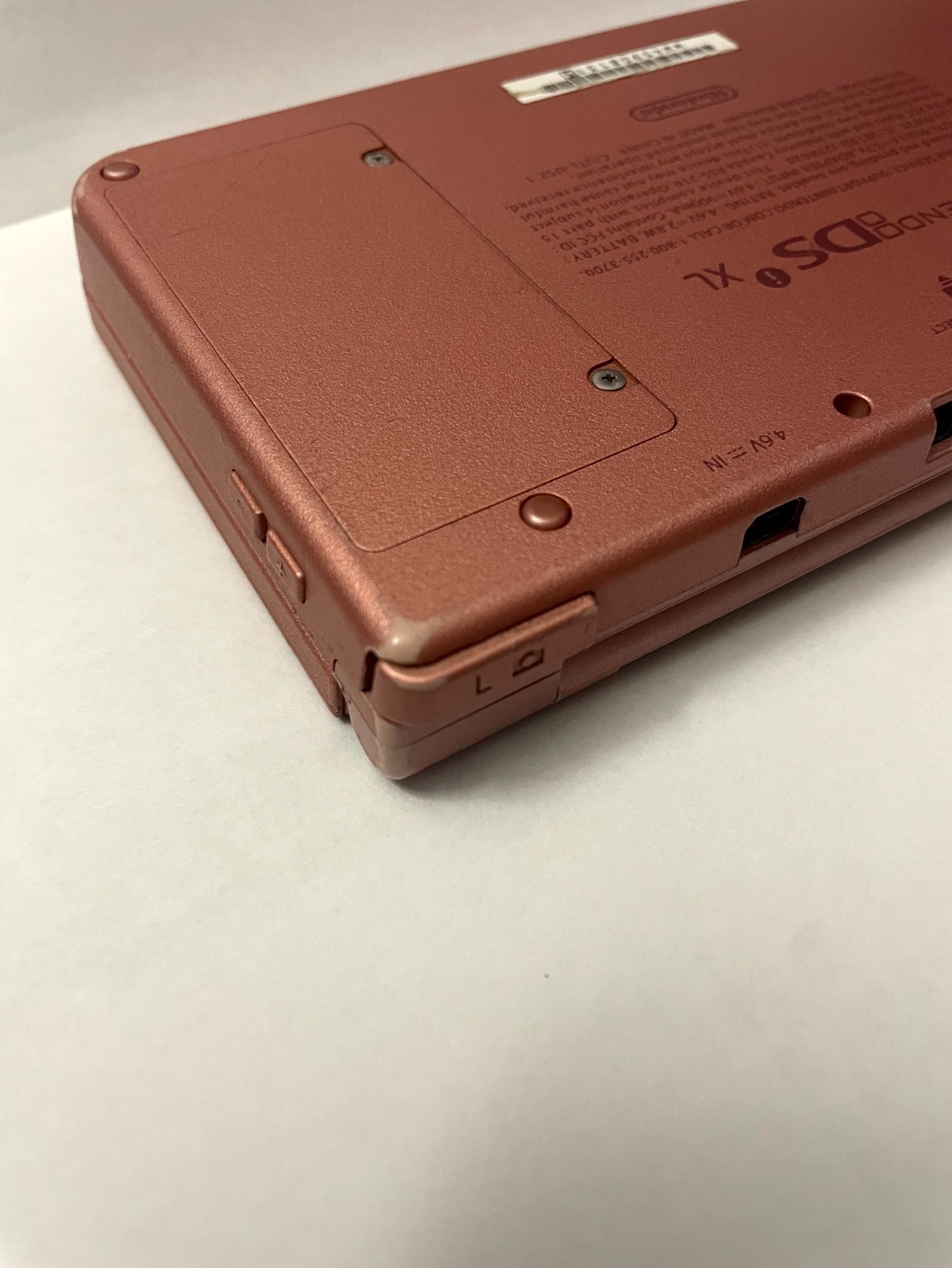WORKING! Nintendo DSi XL Metallic Rose Pink UTL-001: NO STYLUS SD CARD CHARGER!