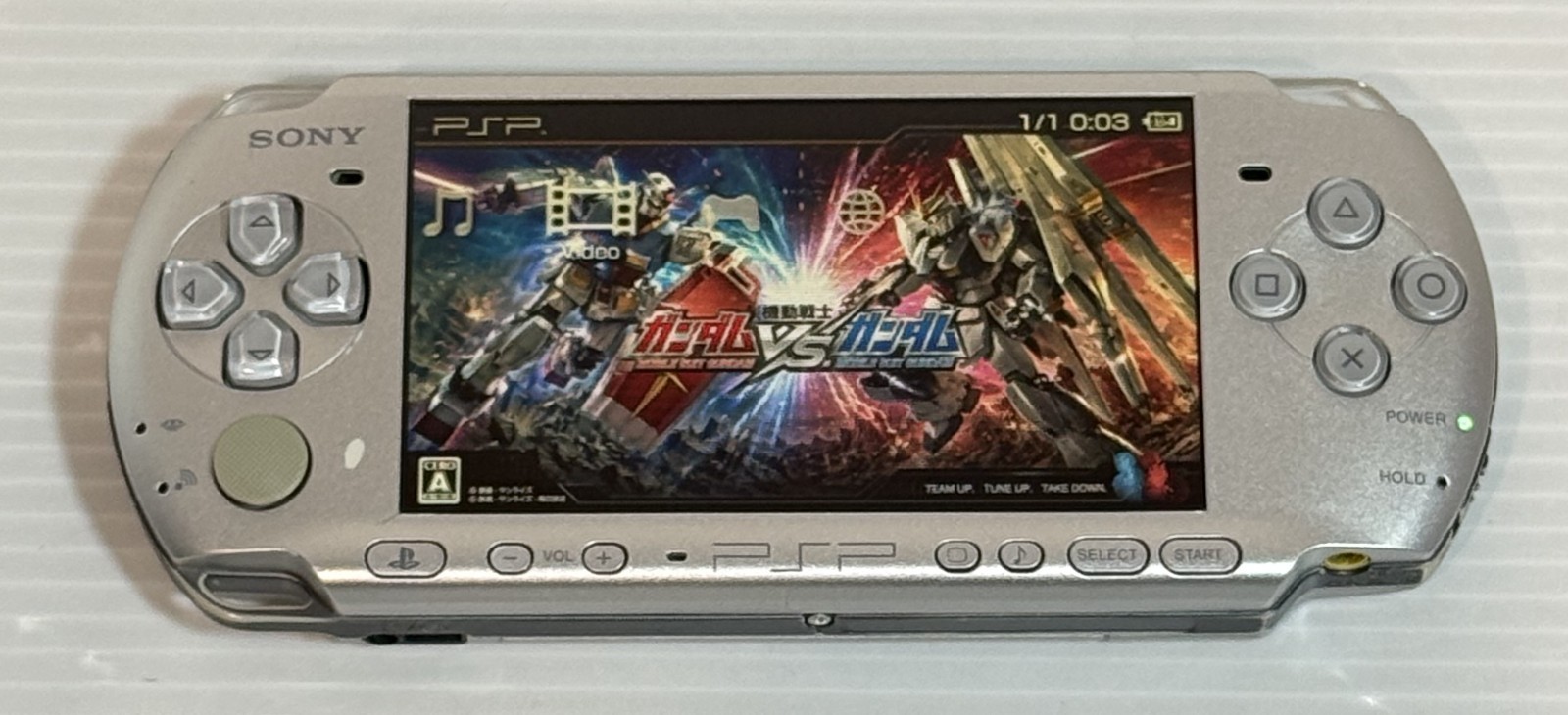 Sony PSP-3000 Console Silver Gundam Limited Region Free w/Software, etc. – Good