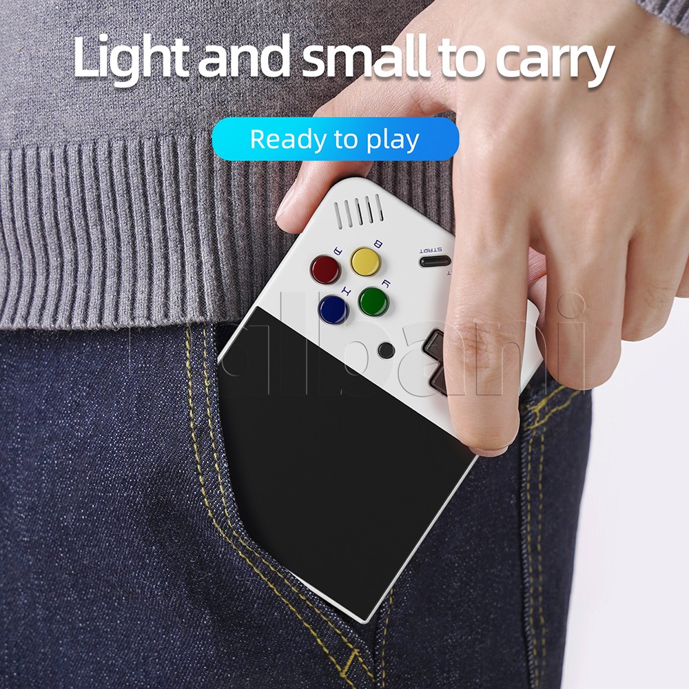 Miyoo Mini Plus White Open Source Retro Handheld Game Console with 64GB