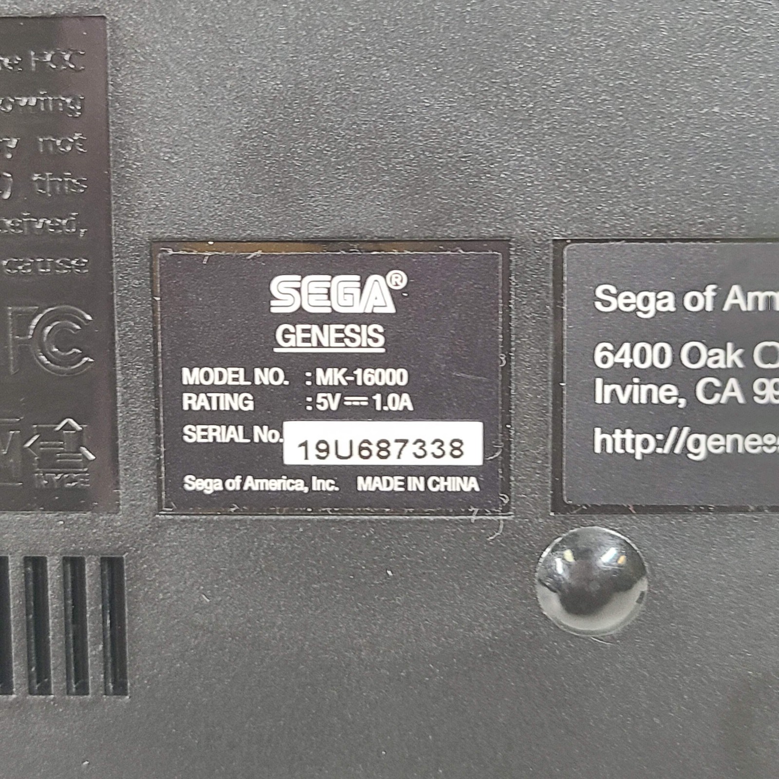 Sega Genesis Mini Console Gaming System Black MK-16000